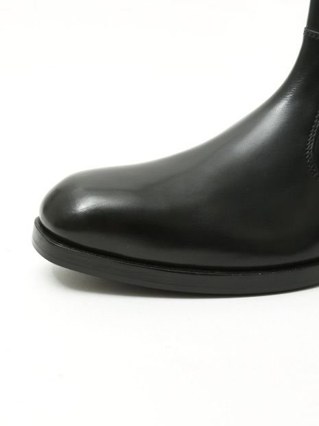 サイドゴア ジップブーツ ブラック 4cmヒール【5351 POUR LES HOMMES】
