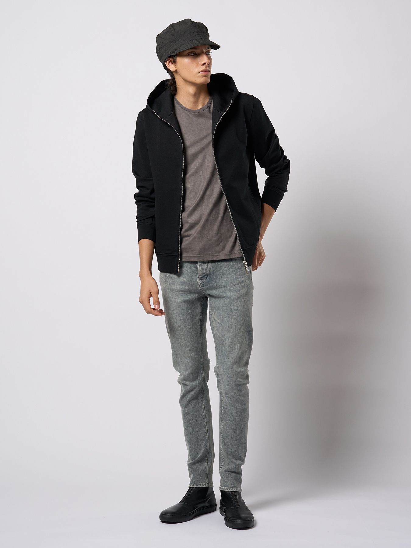 【予約品 9月23日(火) 締切】ex.comfy wool S/S / エクスコンフィーウール ショートスリーブ / スチールグレー