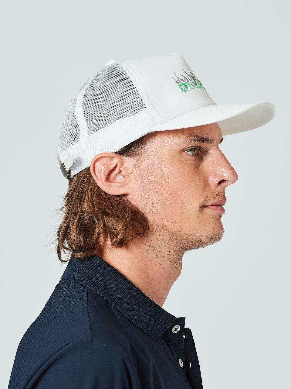 (予約品) muta  Fire Logo Mesh Cap / メッシュキャップ / ホワイト 【Acanthus×muta】