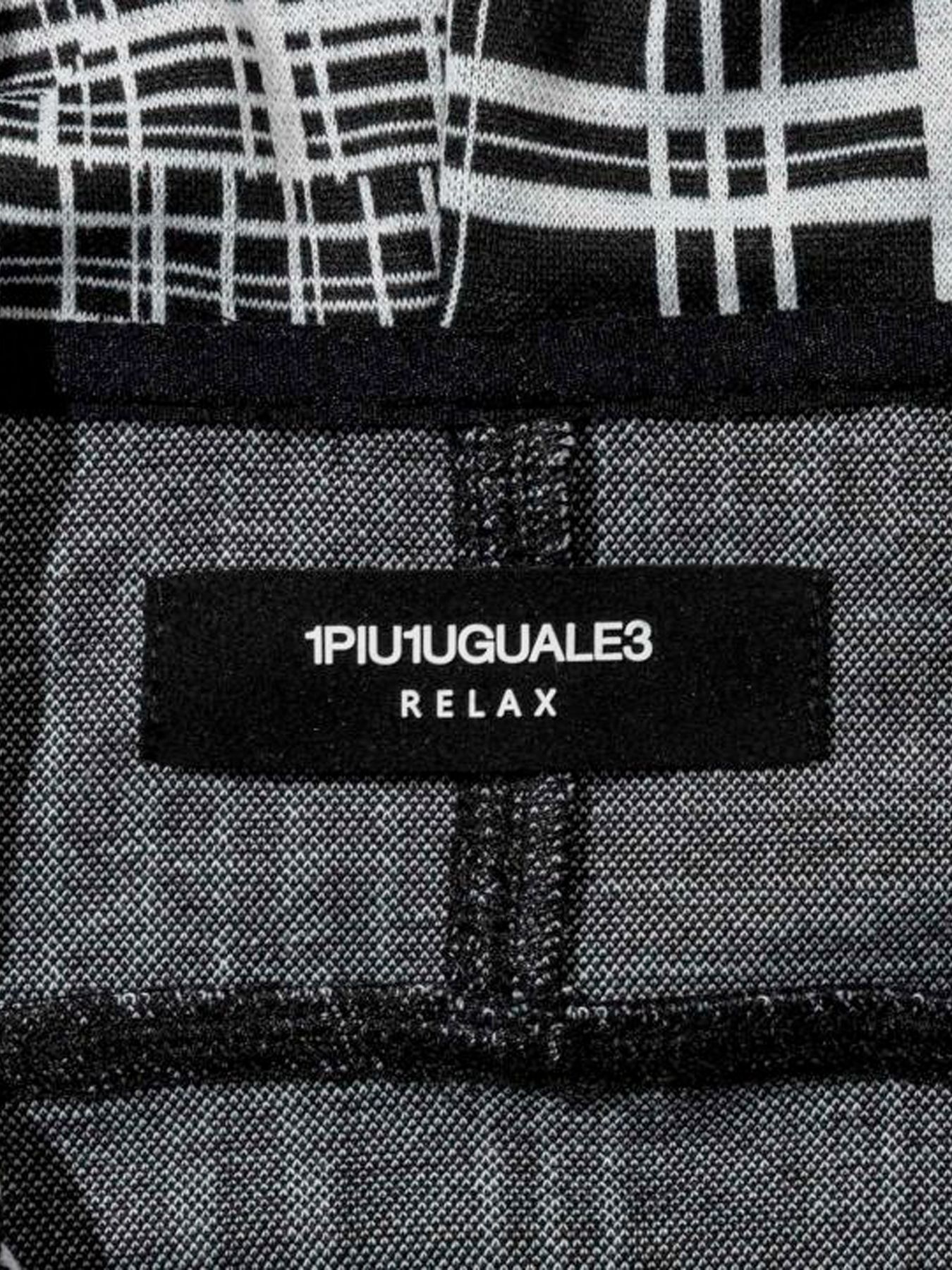 ジオメトリックジップアップパーカー / ブラック