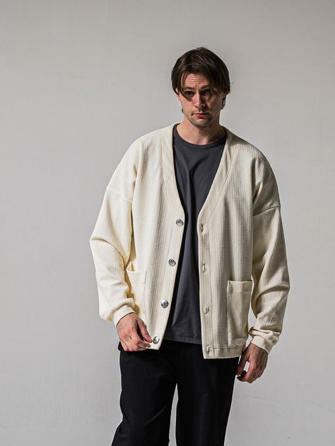 【予約品 】BLISTER KNIT C/D / ブリスターニットカーディガン  / オフ