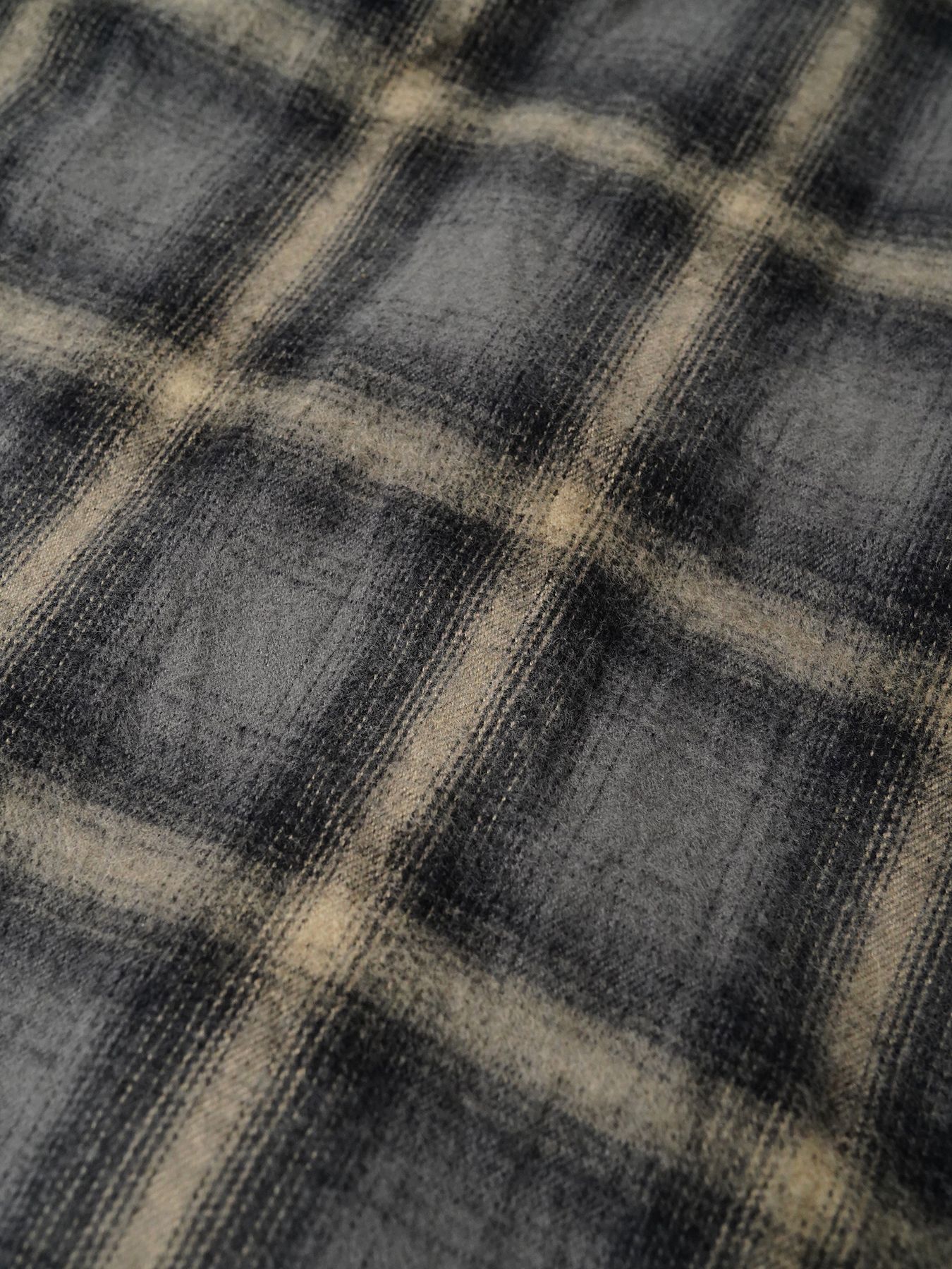 【予約品 7月5日(日) 締切】HAZE FLANNELSHIRTS / フランネルチェックシャツ / チャコール