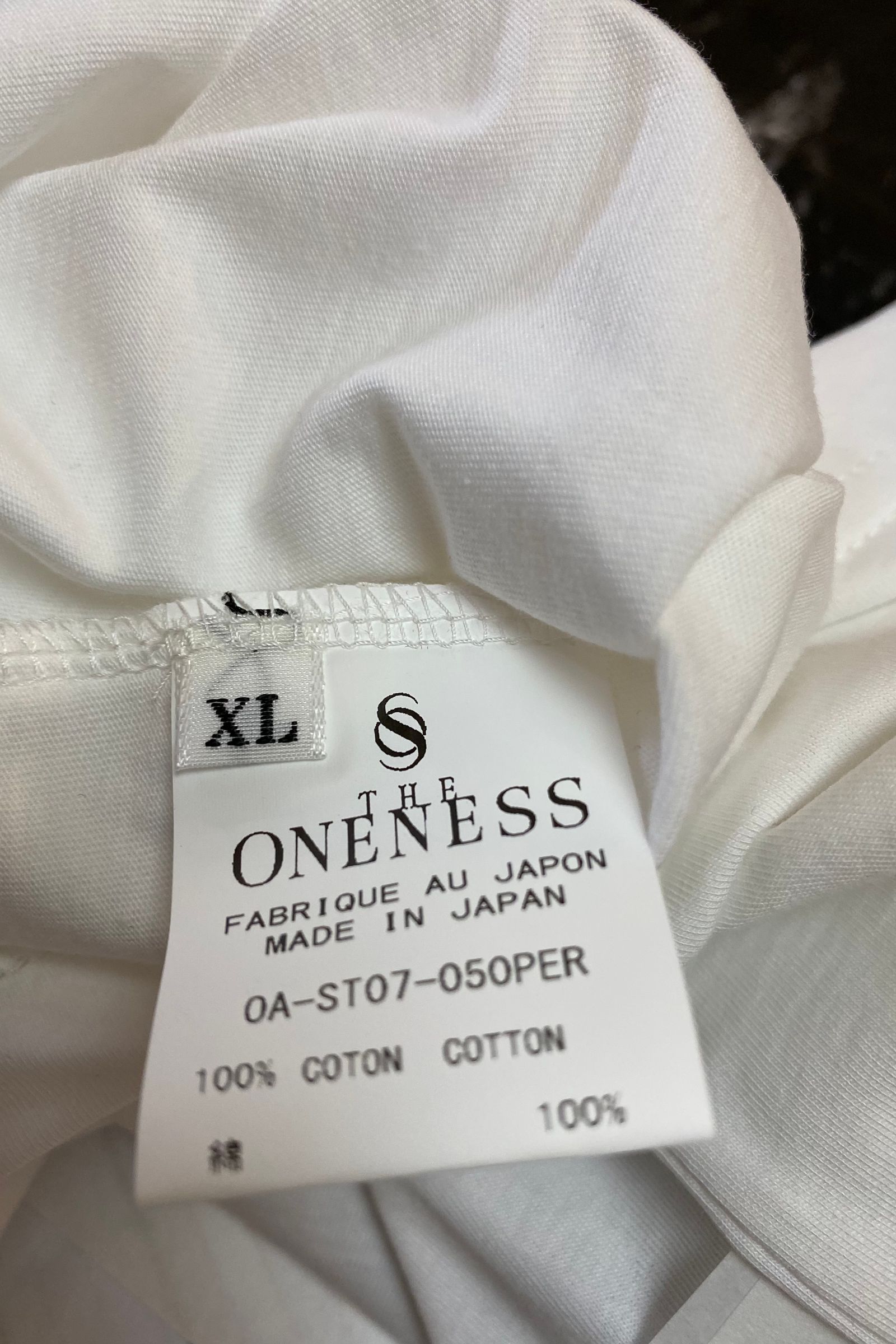 オーガニックT-Shirts Tシャツ / White 【THE ONENESS】