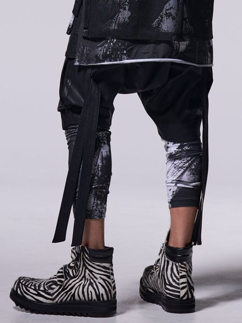 《予約品》 Leggings / シャドーバタフライレギンス / ブラックホワイト