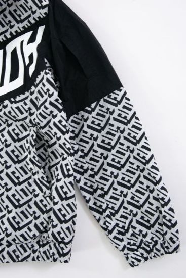 GEOMETRIC NYLON TRUCK JACKET ナイロンジャケット / BLACK 【BOY LONDON】