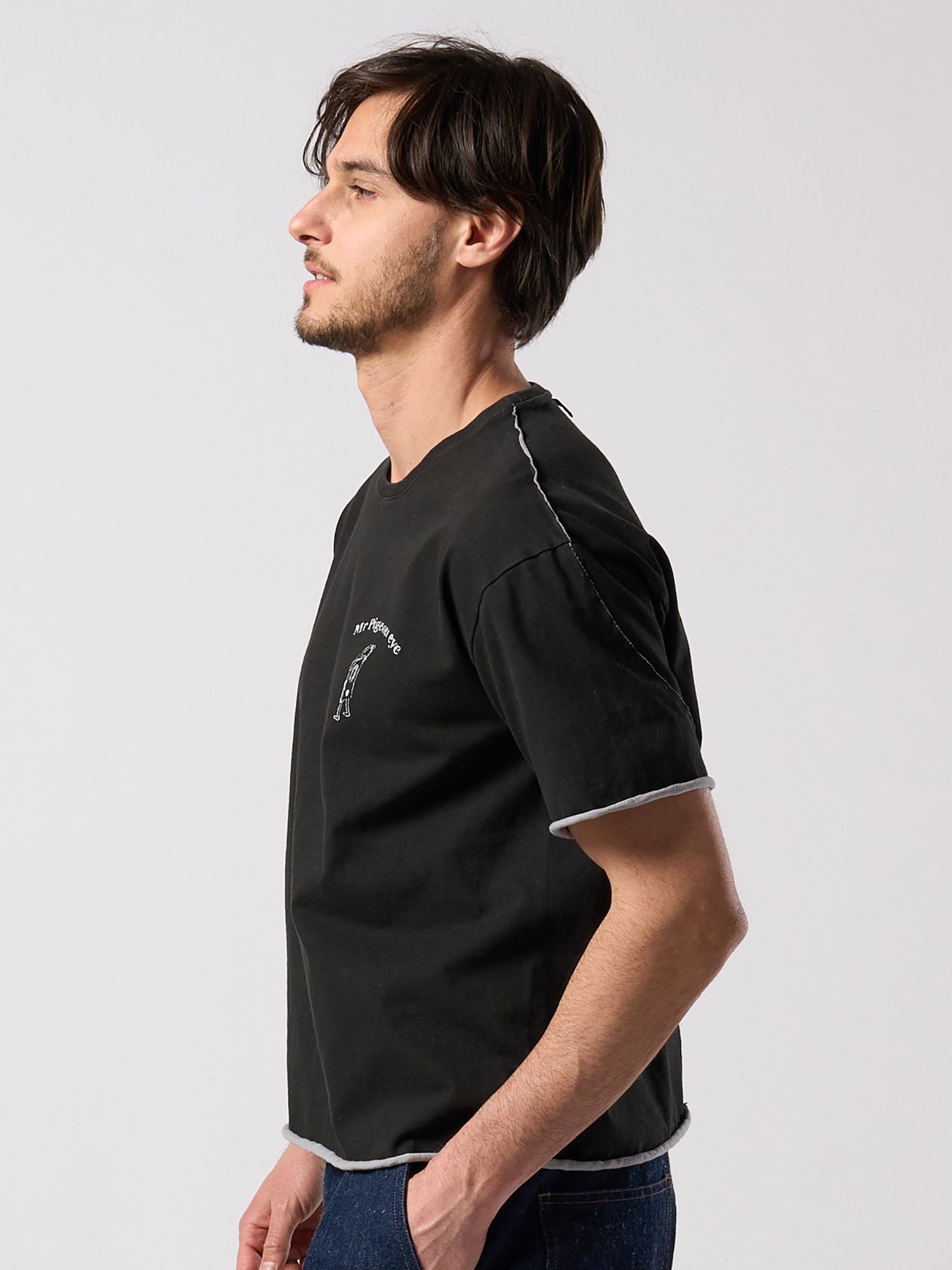 【予約品 4月19日(日) 18時締切】Ohta Design × wjk collaboration："relax" cut-off S/S / "relax" カットオフ ショートスリーブ / ブラック