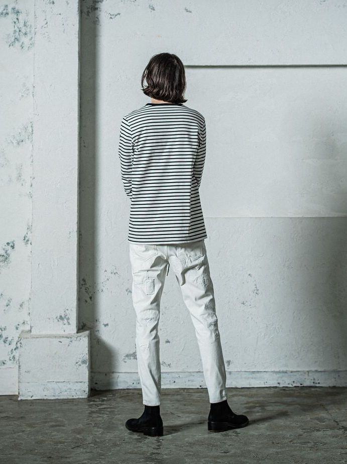 《予約11月17日19時締め》 NSNF longsleave Tee / ルーズTシャツ / ボーダー