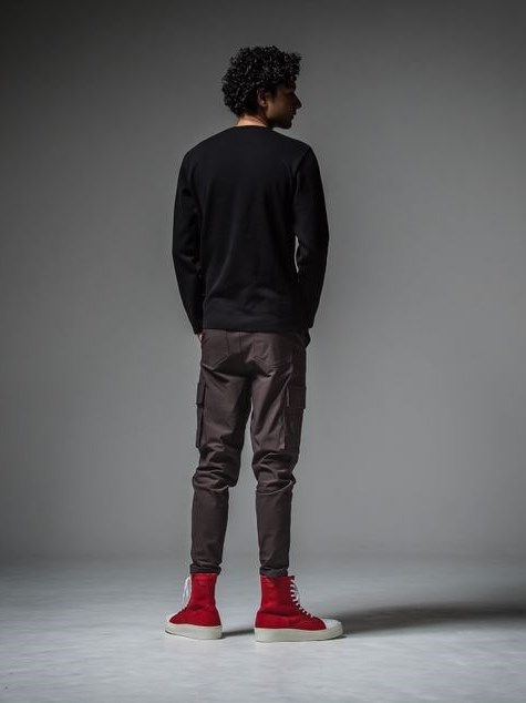 velours fleece neo thermal / 裏地特殊起毛ベロアフリースサーマル / ブラック 肩ロゴ刺繡入り 【RESOUND CLOTHING】 1