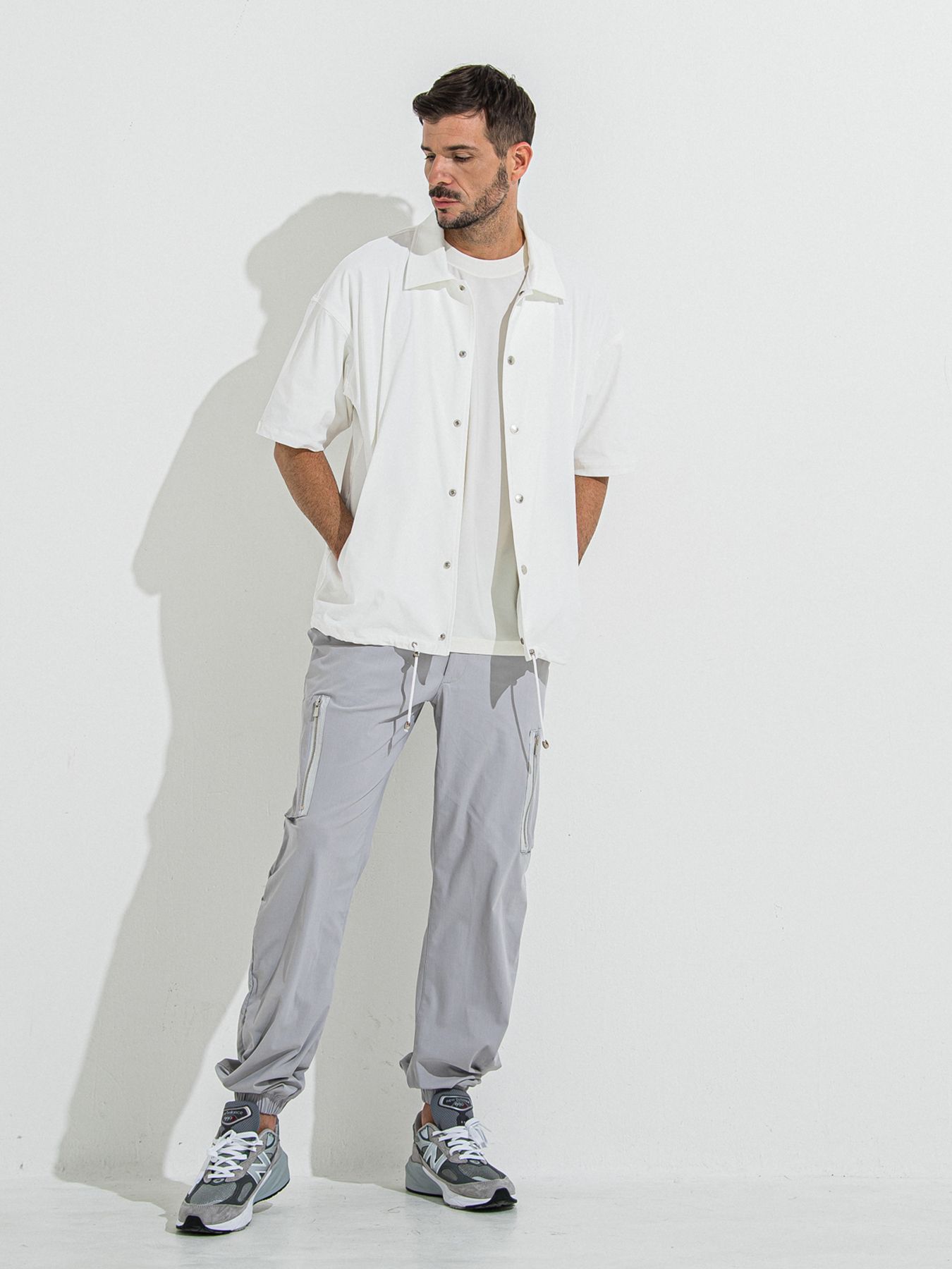 【予約品 】DAVID NYLON CARGO PANTS / デヴィッドナイロンカーゴパンツ / グレー