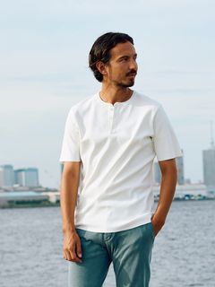 【予約品9月19日 10時締め】 ct surf henley S/S / ニットソー / ホワイト