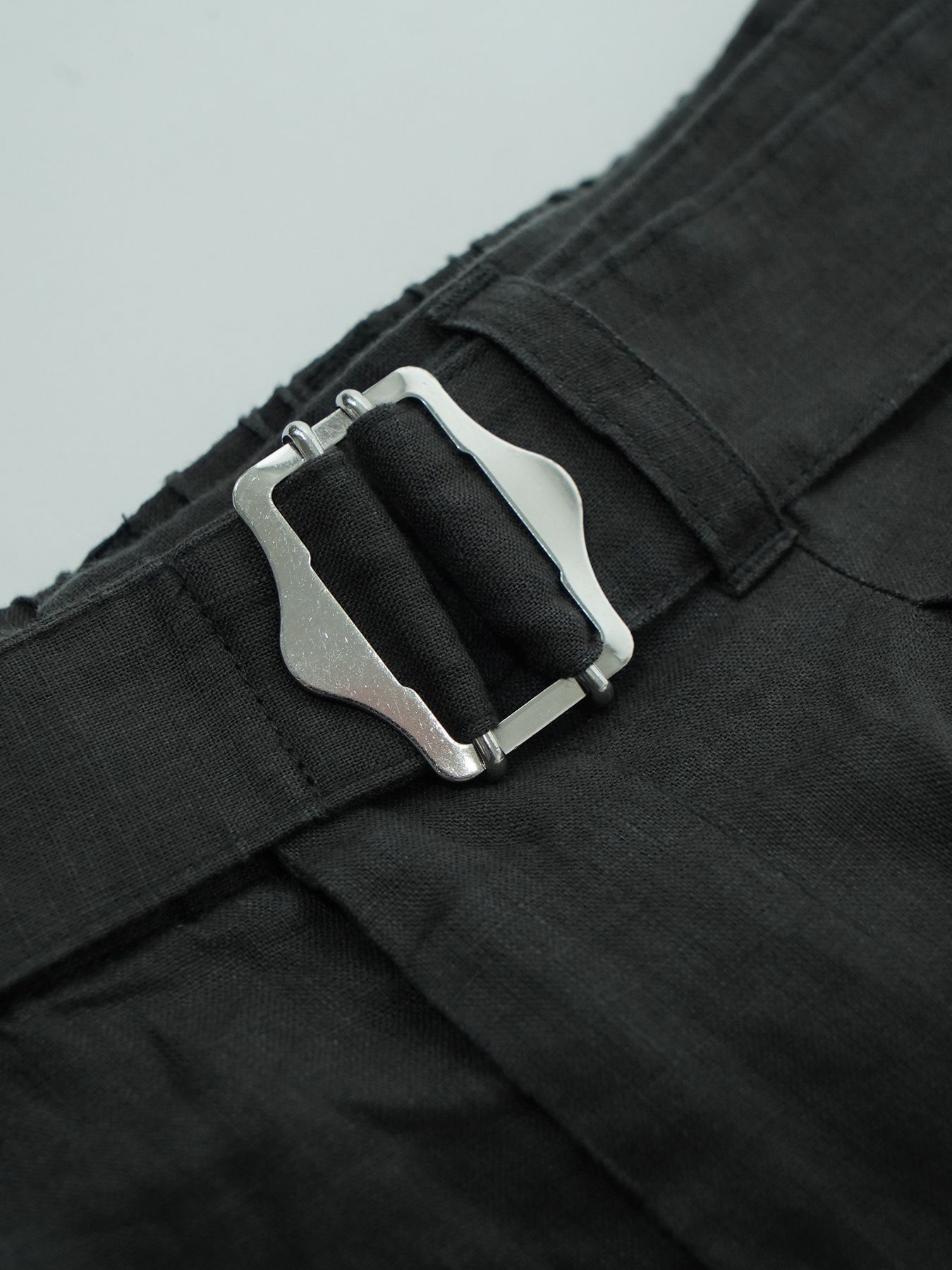 【予約品 2月1日(日) 締切】LINEN OVERSHORTS / オーバーサイズシルエット ショーツ / チャコール