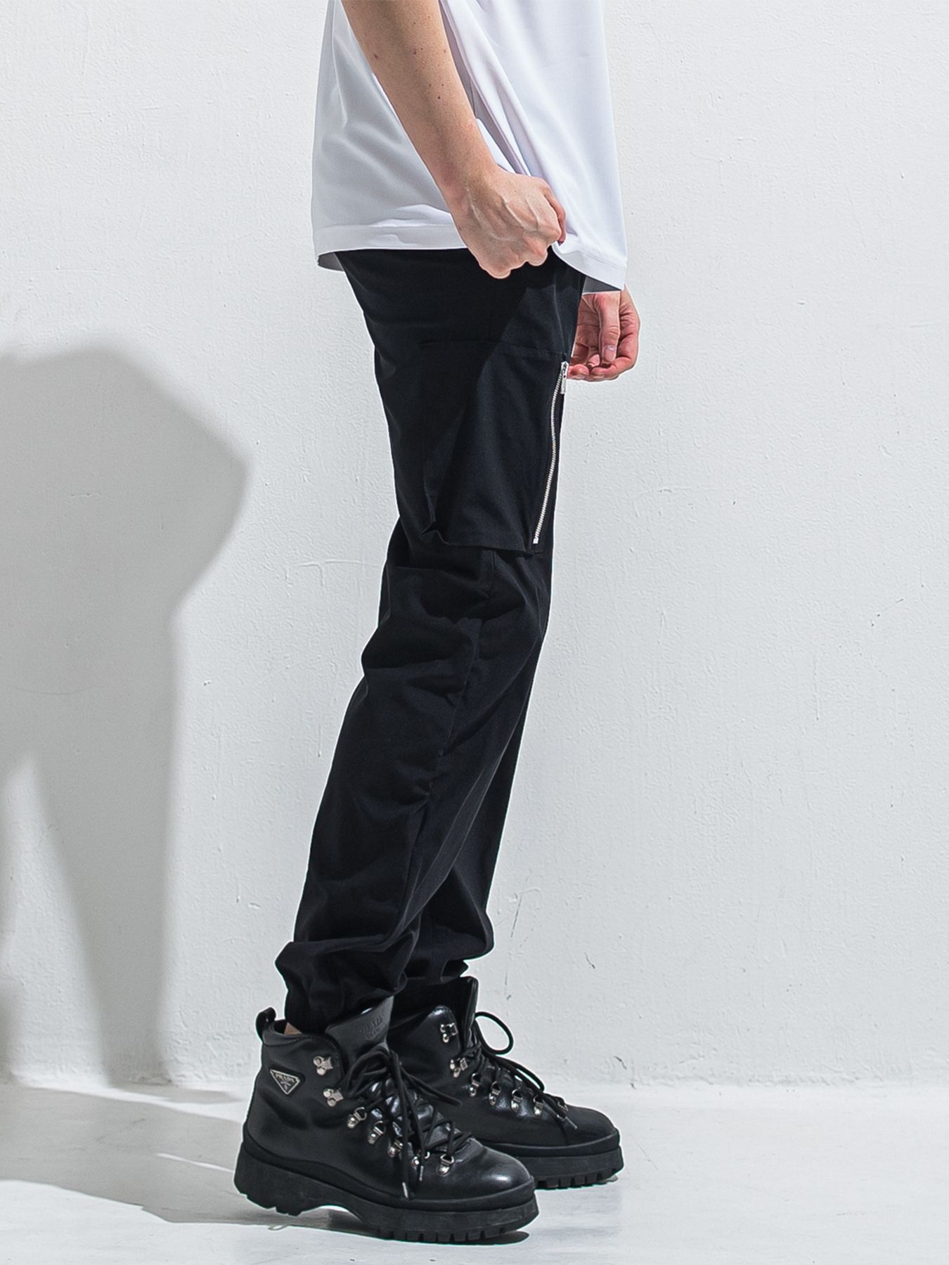 【予約品 2月15日(日) 18:00 締切】DAVID NYLON CARGO PANTS/ ミリタリーナイロンカーゴパンツ / ブラック