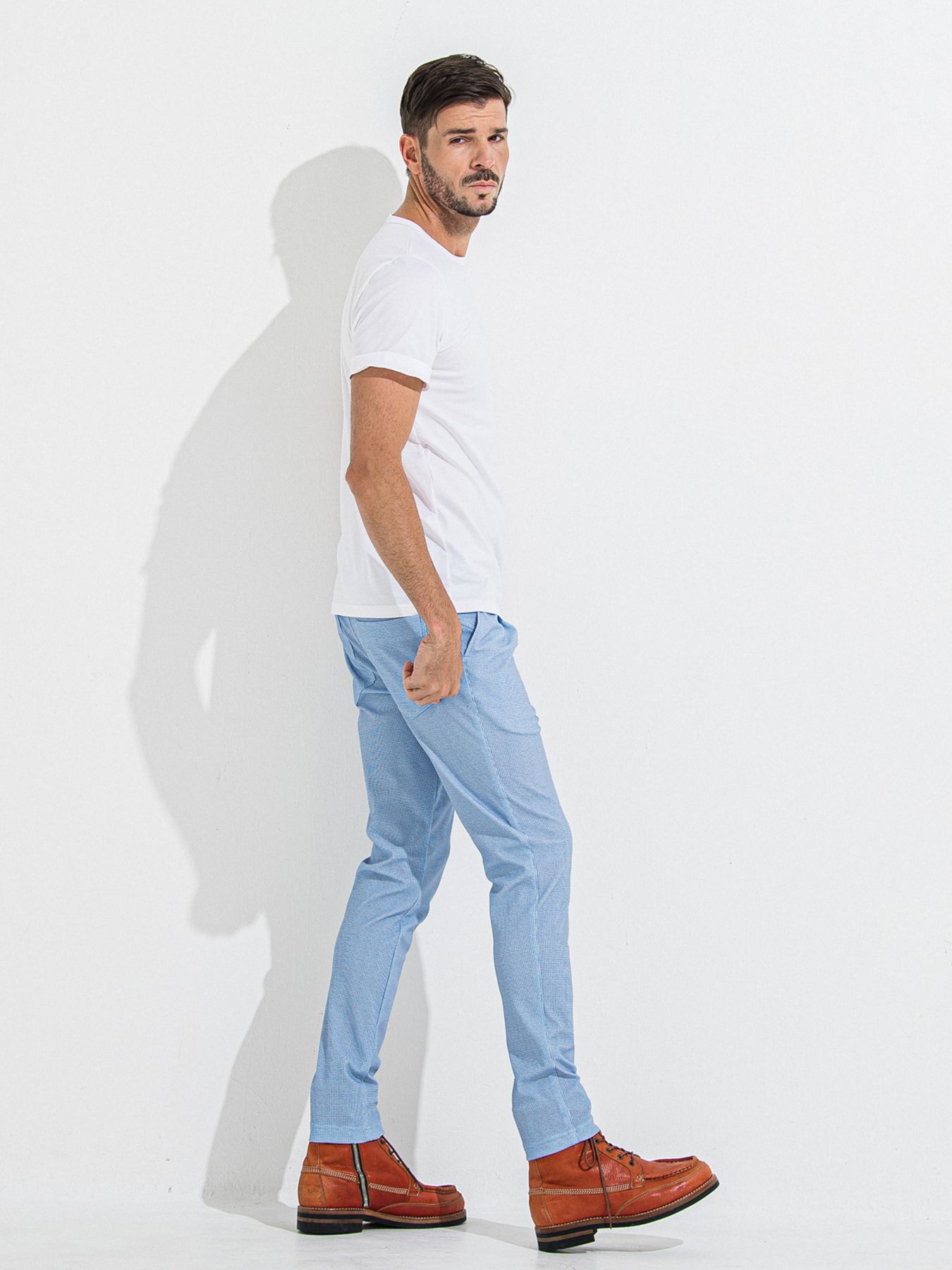 【予約品 】CHRIS EASY TUCK PANTS / クリスイージータックパンツ / チェックサックス