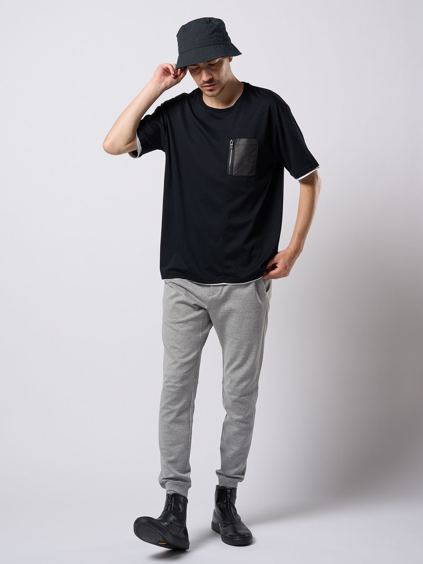 【予約品 9月23日(火) 締切】basic rib sweat pants / ベーシック リブスウェットパンツ / 杢グレー
