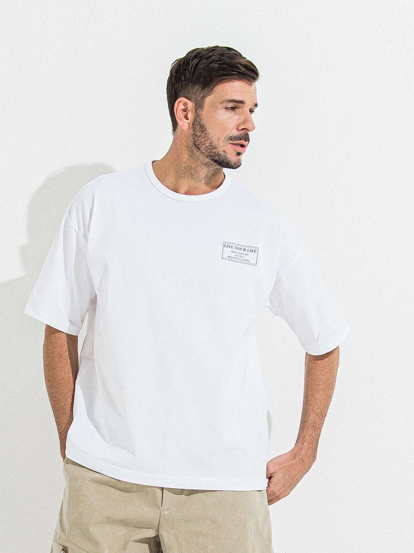 【予約品 】CREW OVER TEE /  クルーオーバーサイズTシャツ / ホワイト