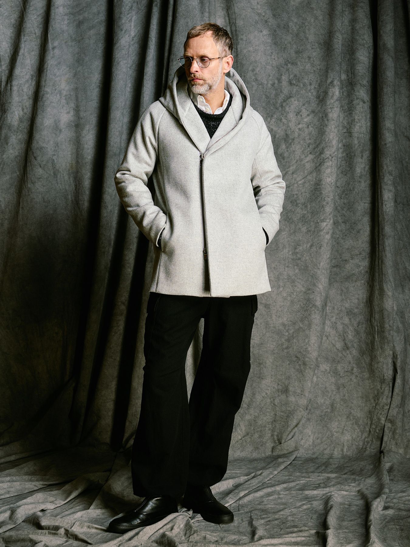 【予約品 4月19日(日) 18時締切】zip witch coat / ジップ ウィッチコート / ライトグレー