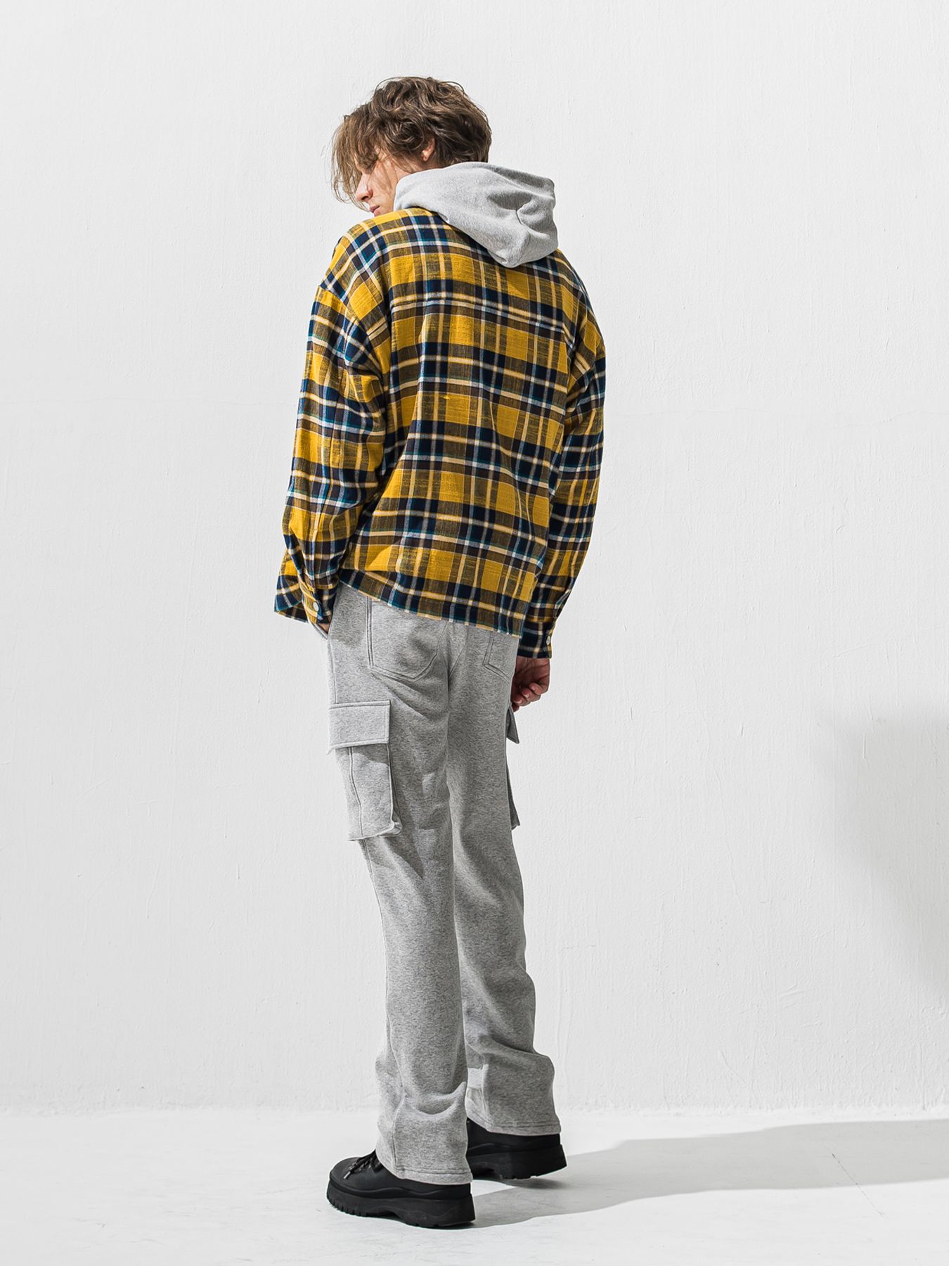 【予約品 9月6日(日) 締切】OLD SLUB CHECK JK / ヴィンテージ ネルジャケット / イエロー