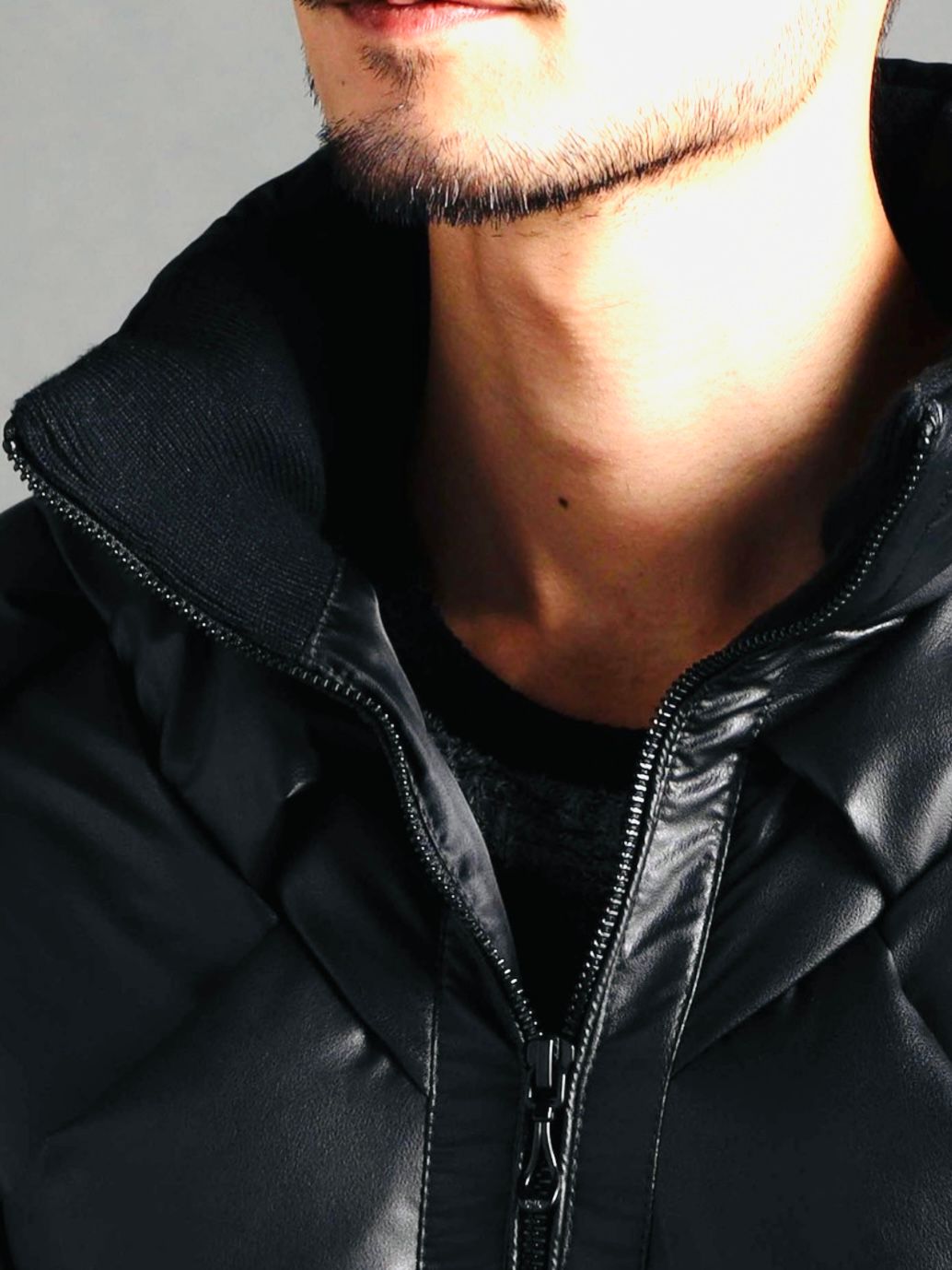 イントレパテッド 袖ニットブルゾン【NICOLE CLUB FOR MEN】