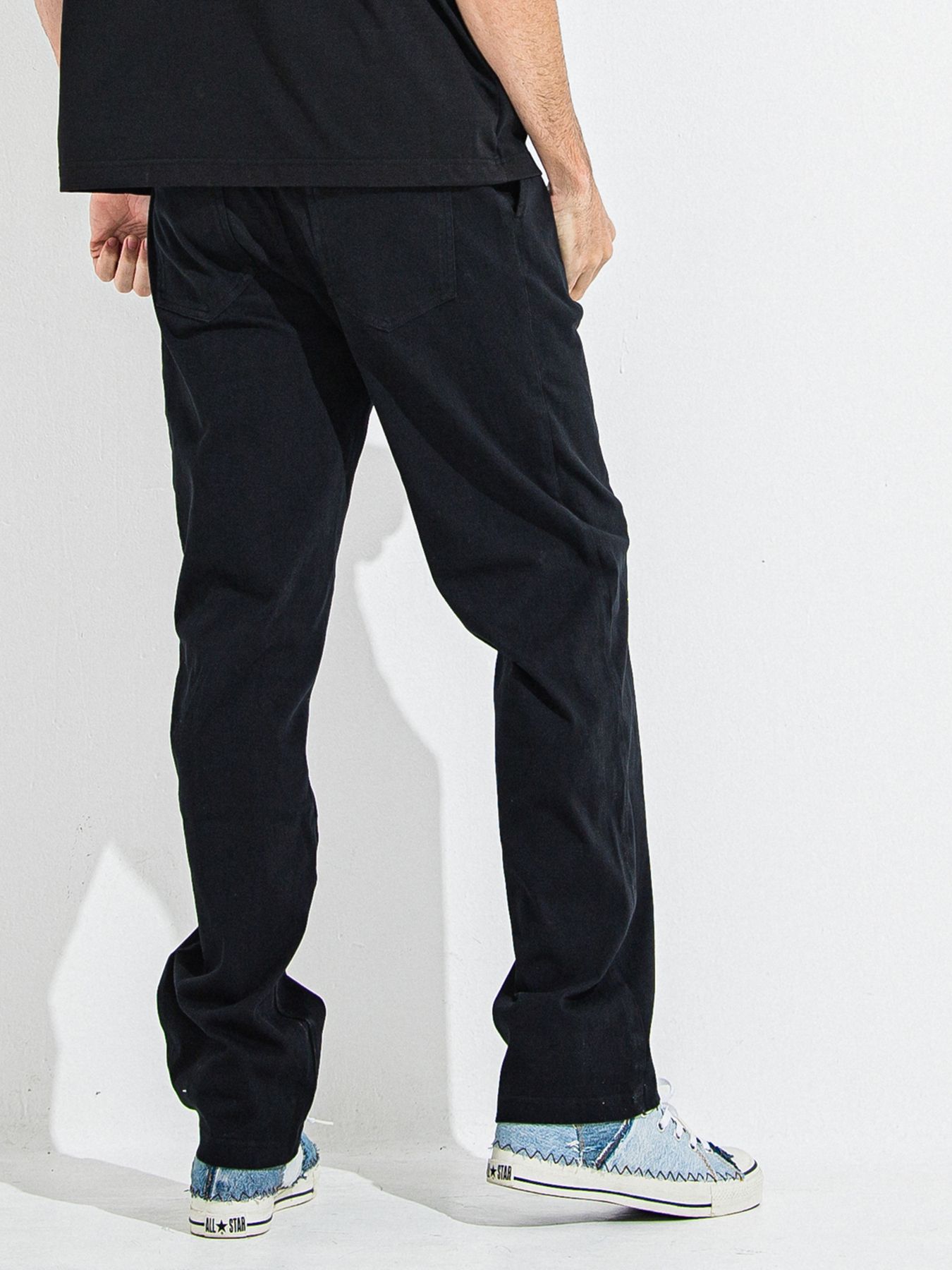 【予約品 】DENIM JERSEY WIDE PT / デニムジャージワイドパンツ / ブラック