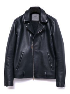 【予約品 9月27日(日) 締切】オイルカーフ ダブルライダース / KAI / BLACK