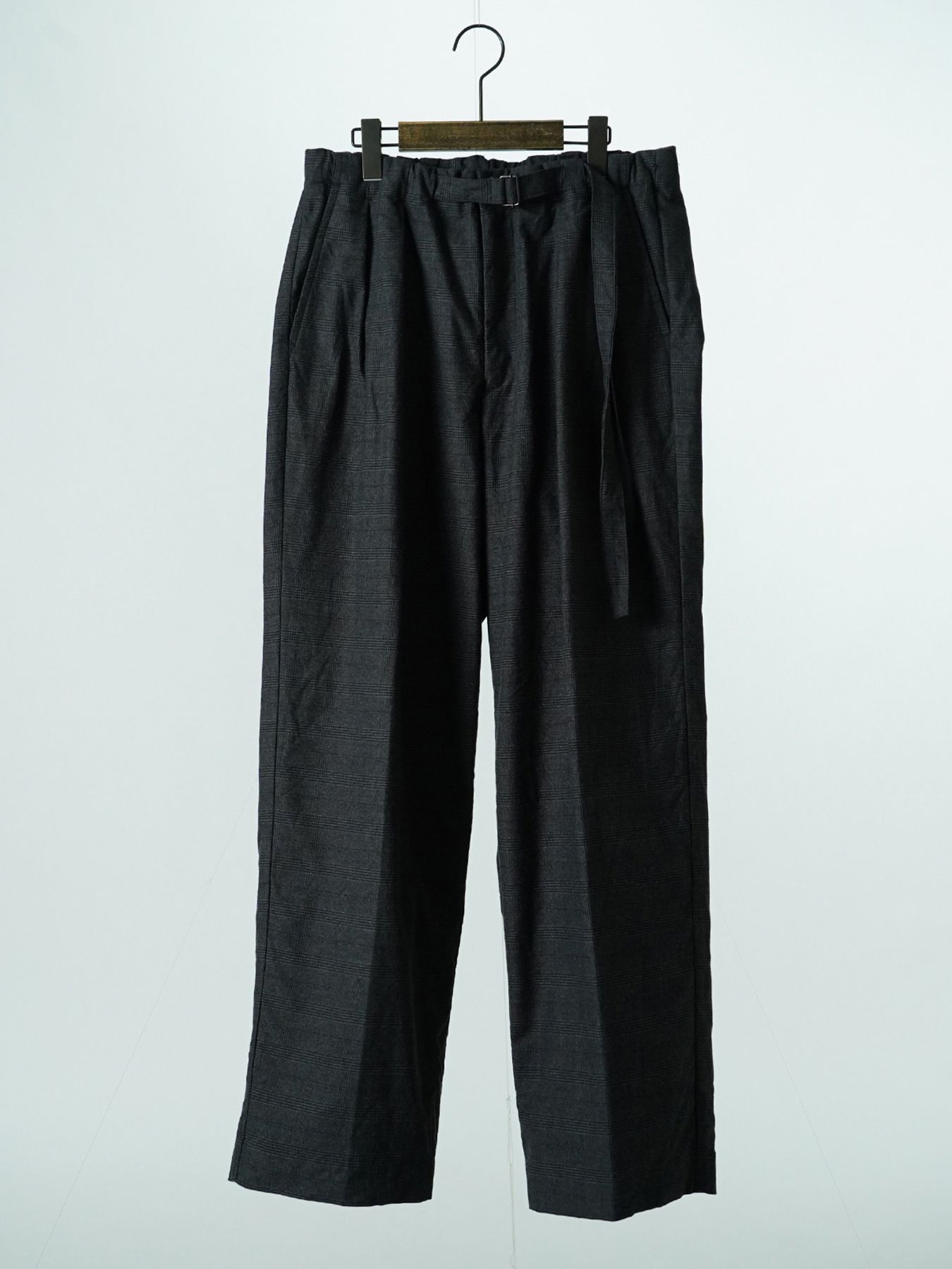 【予約品 7月5日(日) 締切】DRESSYEASE TRUSERS / ドレッシーイーズトラウザーズ / チャコール（チェック）