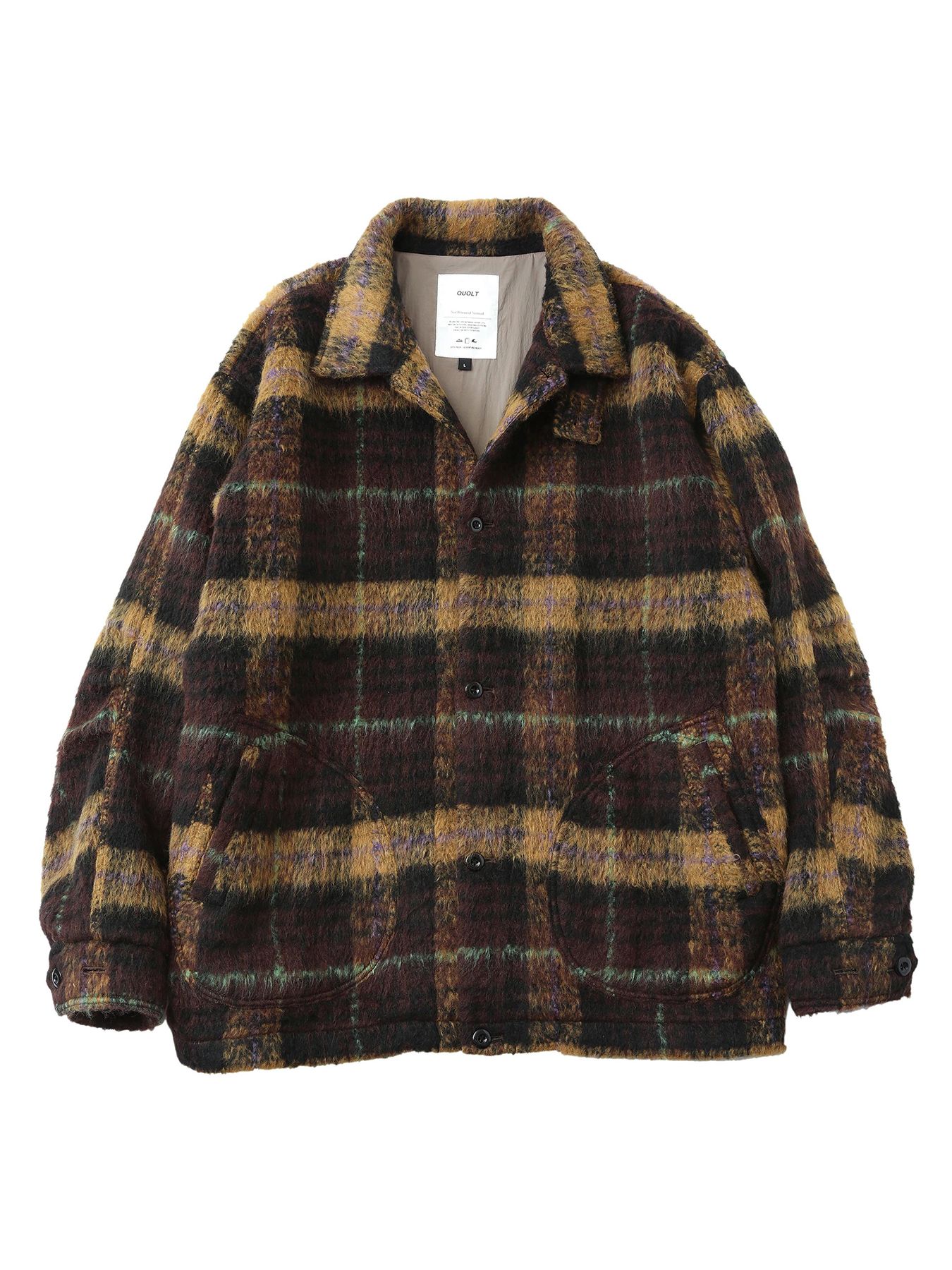 【予約品】WOOLY JKT / ブラウン×マスタード【QUOLT】