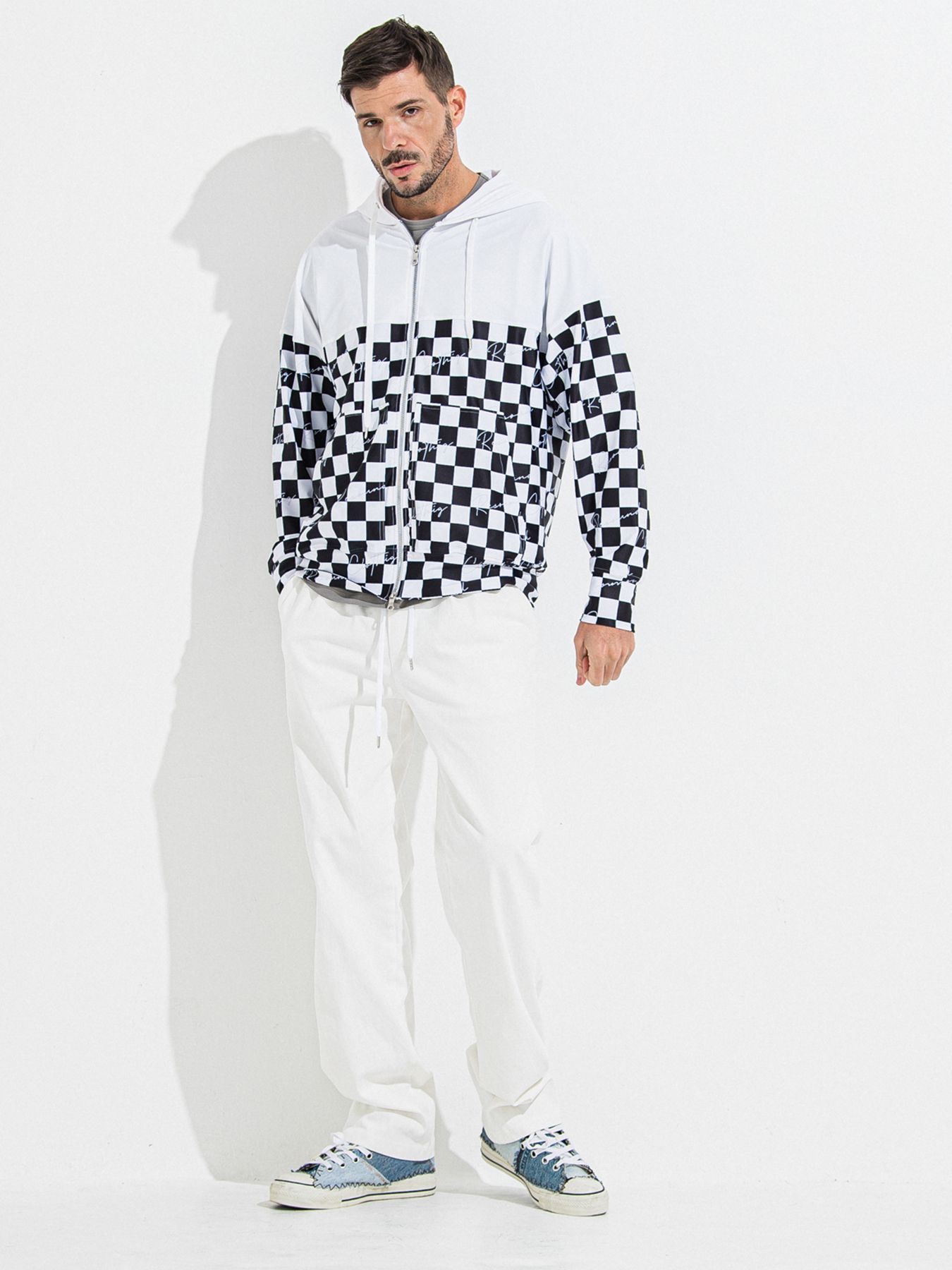 DENIM JERSEY WIDE PT / デニムジャージワイドパンツ / ホワイト