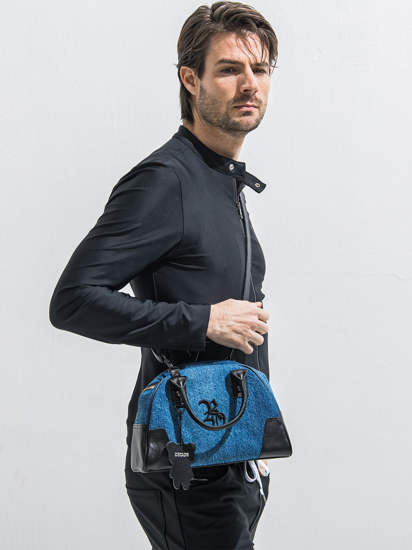 【予約品 9月6日(日) 締切】DECADEコラボ DENIM MINI BOSTON BAG / デニムボストンバッグ / デニム