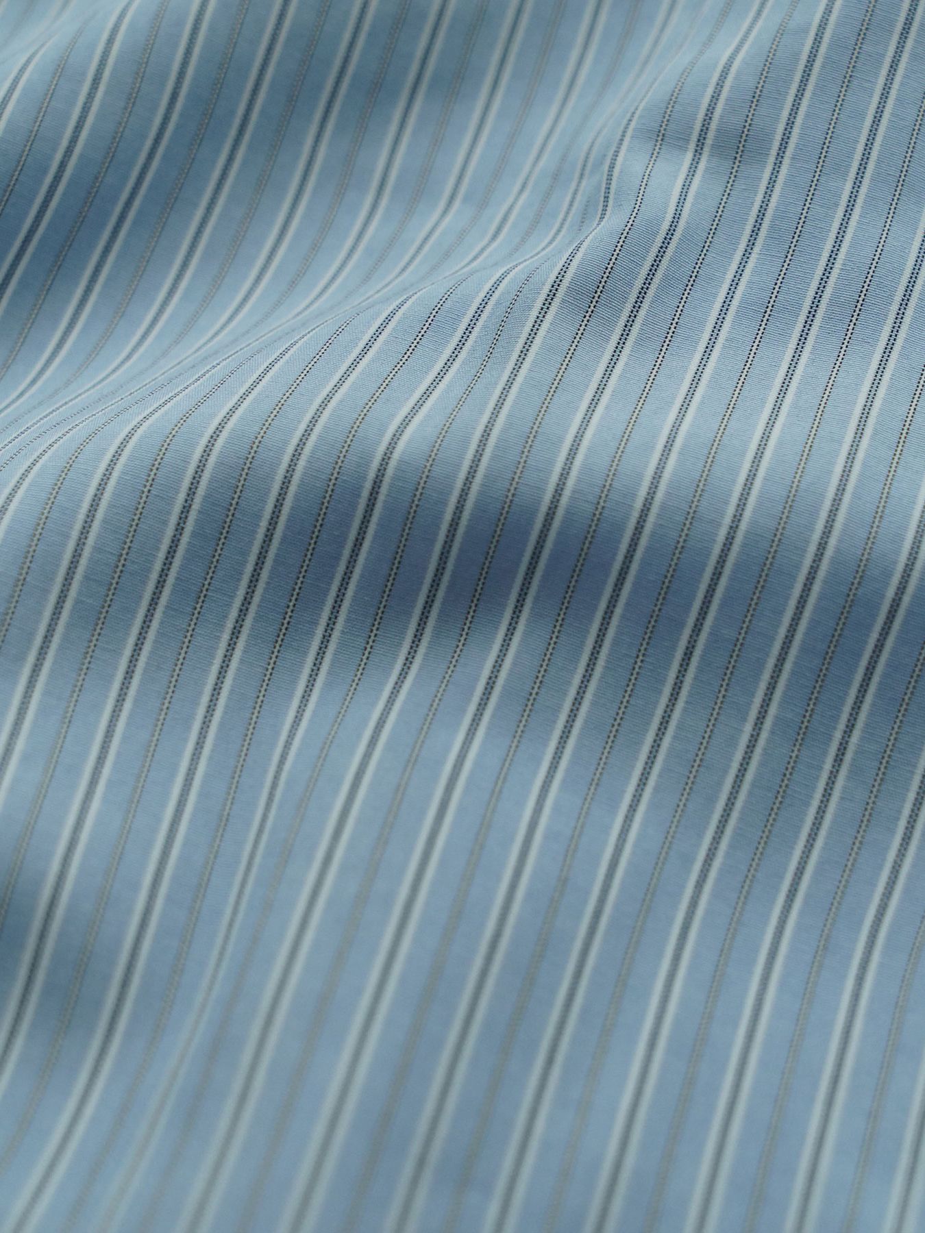 【予約品 10月26日(日) 締切】DOUBLESHIRT / レイヤード ストライプシャツ / SAX.st