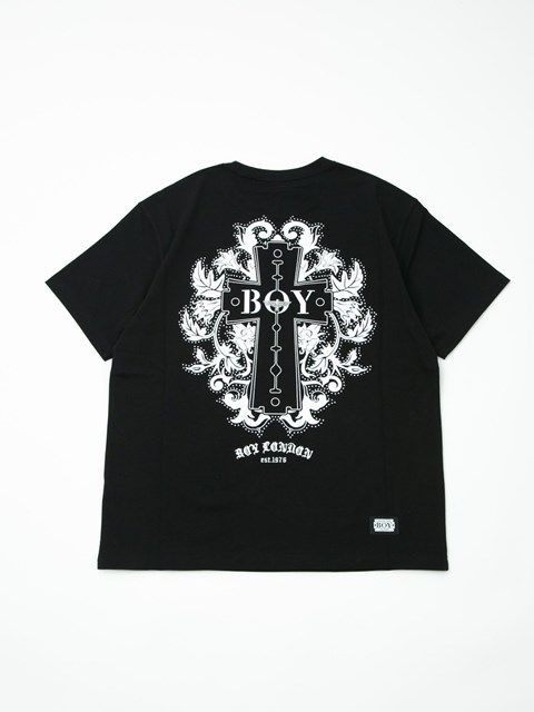 FLOCKY PRINTED HEAVY WEIGHT TEE / Tシャツ / ブラック 【BOY LONDON】