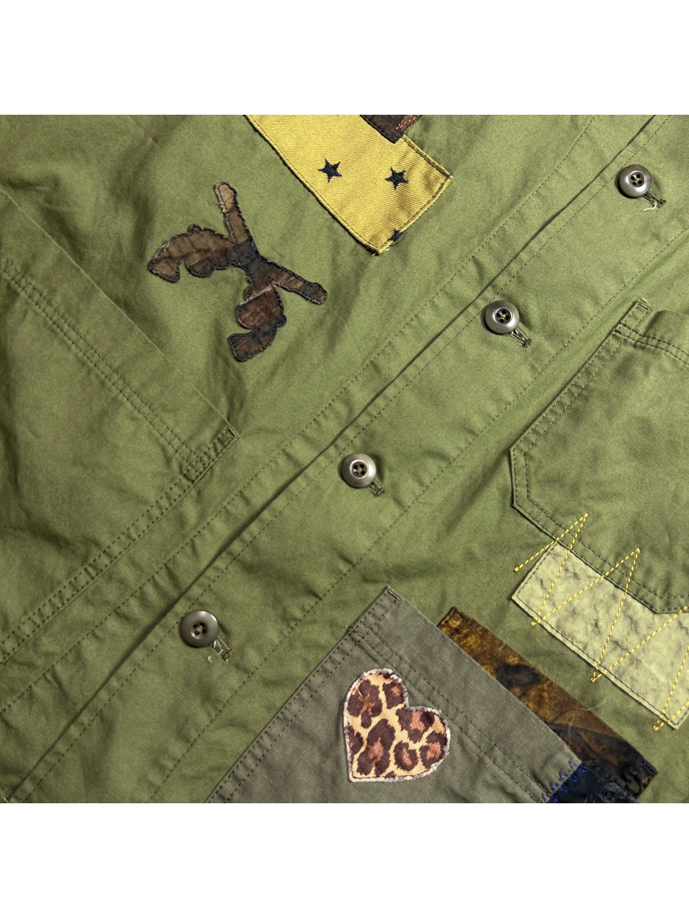 【予約品 8月10日(日) 締切 】PATCH WORK JACKET / パッチワーク ジャケット / カーキ