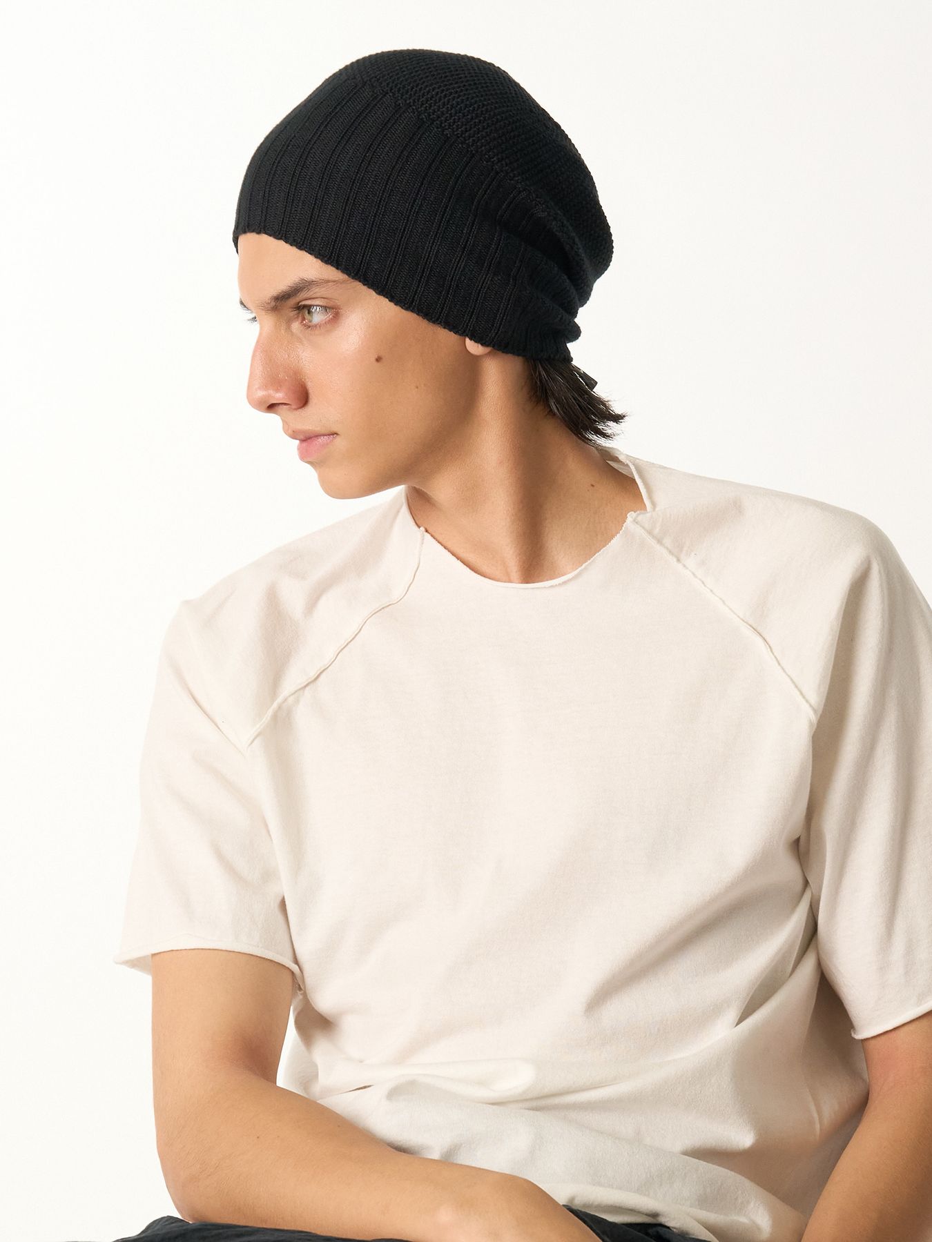 【予約品 9月23日(火) 締切】comfy 2-way knit watch / コンフィー 2ウェイ ニットワッチキャップ / ブラック