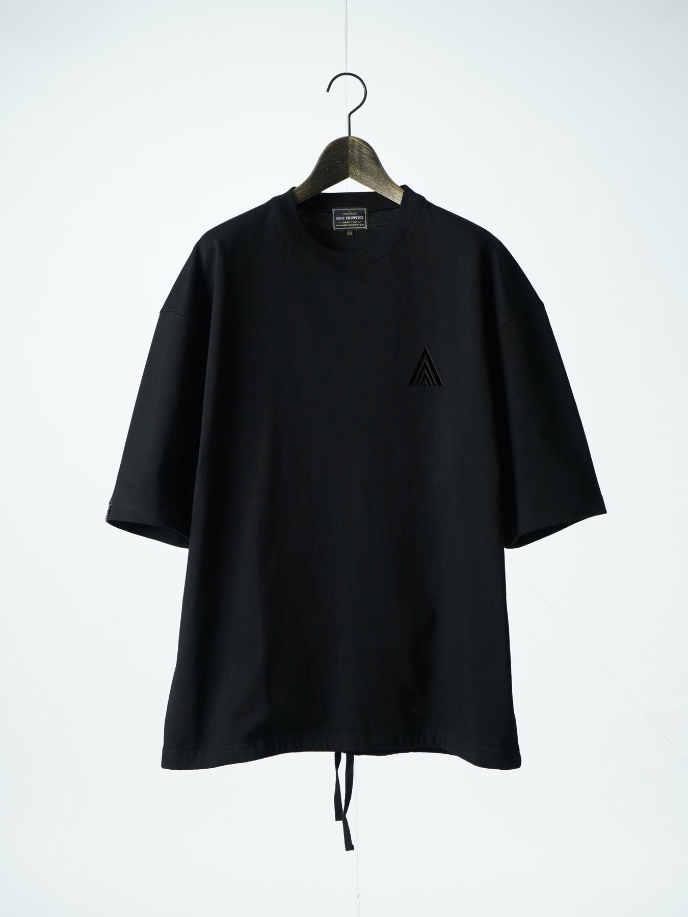 【予約品 2月1日(日) 締切】HEAVYJERSE spiky / ロゴ刺繍 Tシャツ / ブラック×ブラック