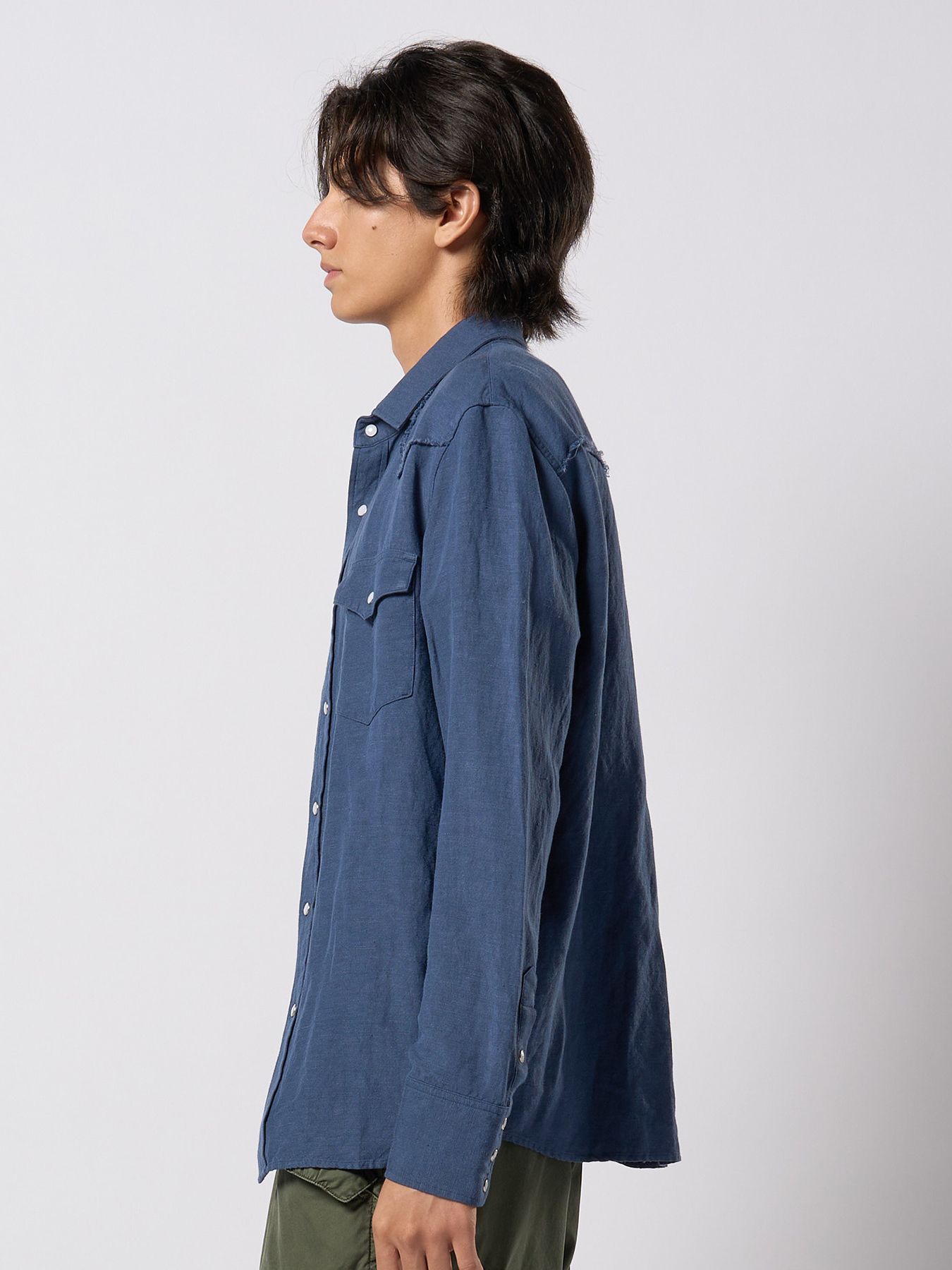 【予約品 9月23日(火) 締切】western shirt / ウエスタンシャツ / ダルブルー