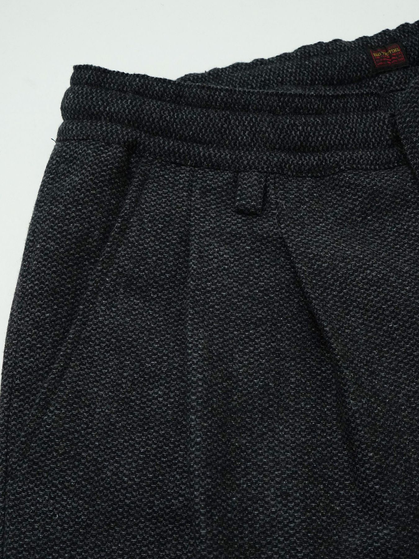 【予約品 】LOUNGECUT TORAUSERS / ワイドトラウザーズ / チャコール×ブラック