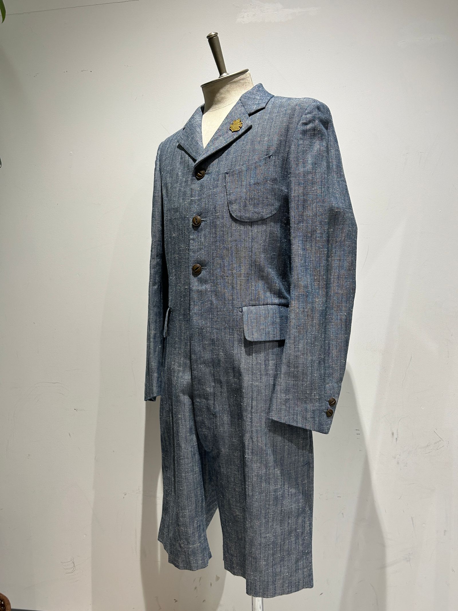 テーラーメイドジャケットつなぎ ヘリンボーン1点物 /アレフルード +CAPサービス