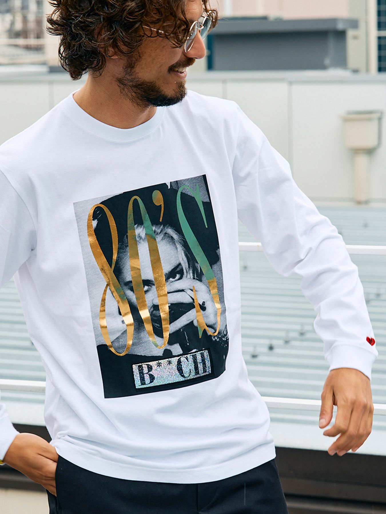 【予約品 5月8日(木) AM10時 締切】 5.6ozコットン天竺 80S QUEEN シークインLS Tシャツ / ホワイト