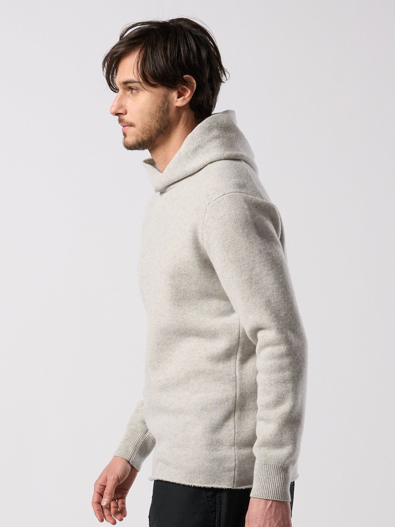 【予約品 4月19日(日) 18時締切】back pile hoodie / バックパイル フーディ / ライトグレー