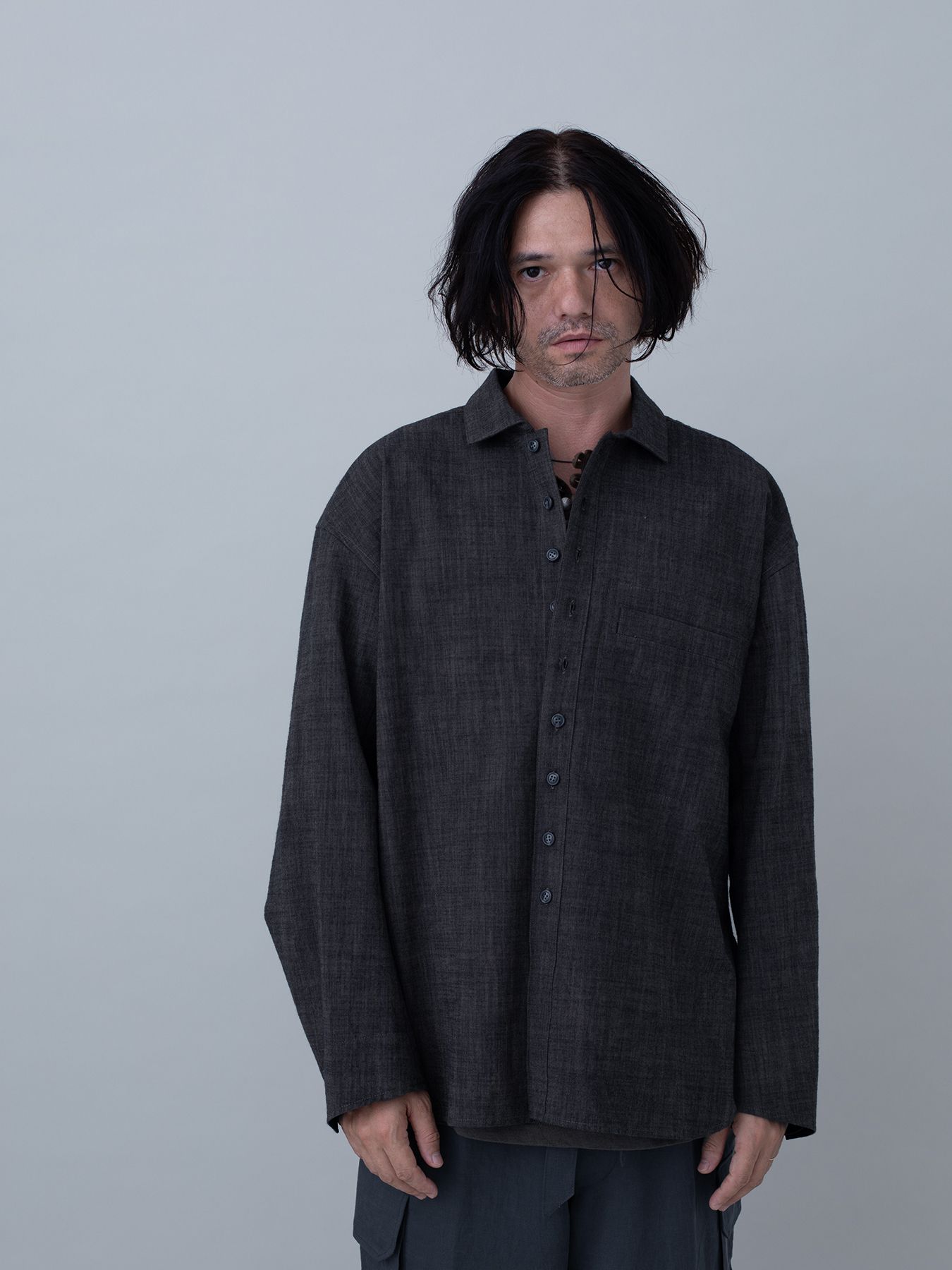 【予約品 10月26日(日) 締切】GERMANSHIRT / コットンシャツ / CHARCOAL