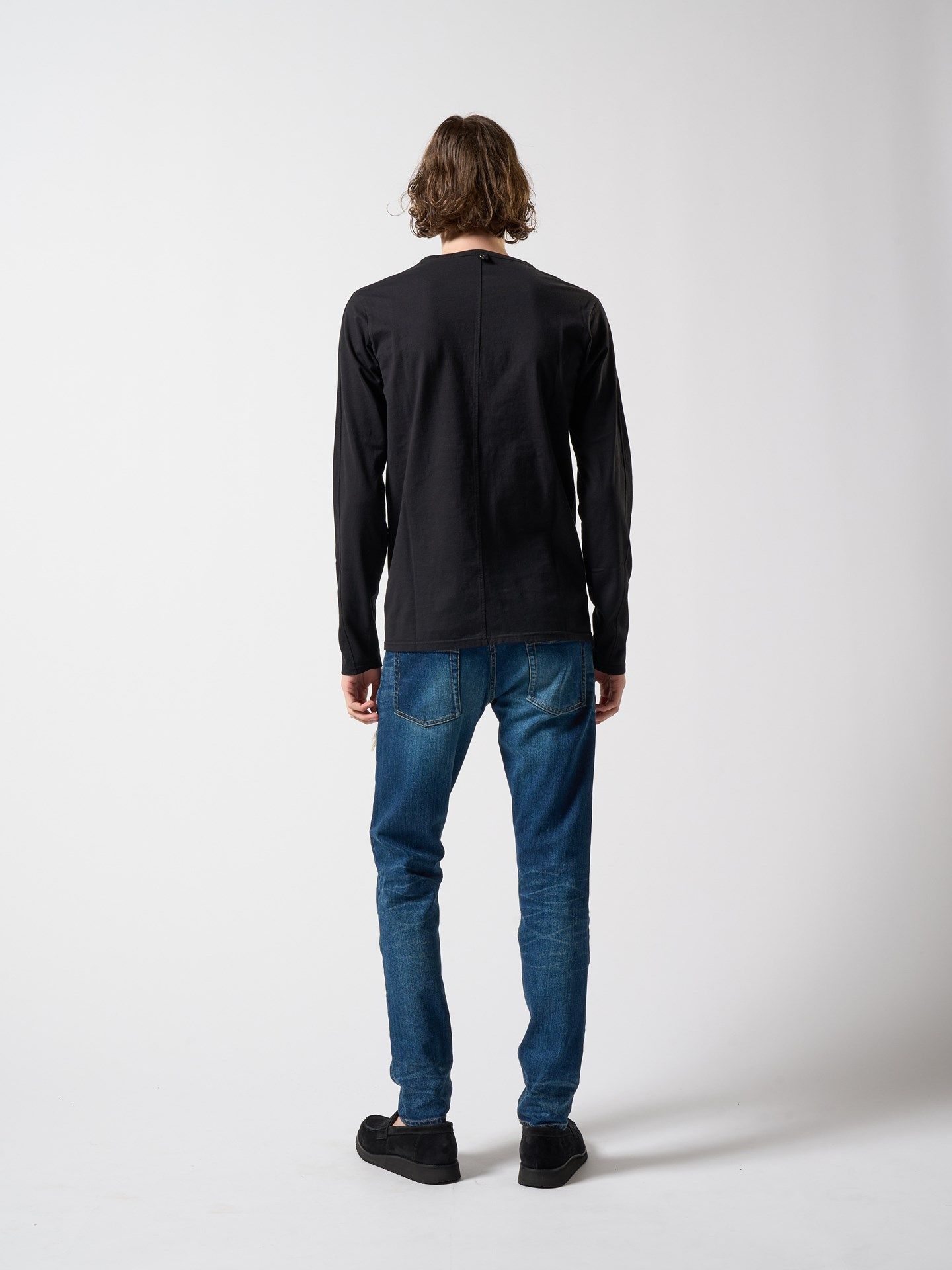 【予約品】 basic crew-neck L/S / クルーTシャツ / ブラック