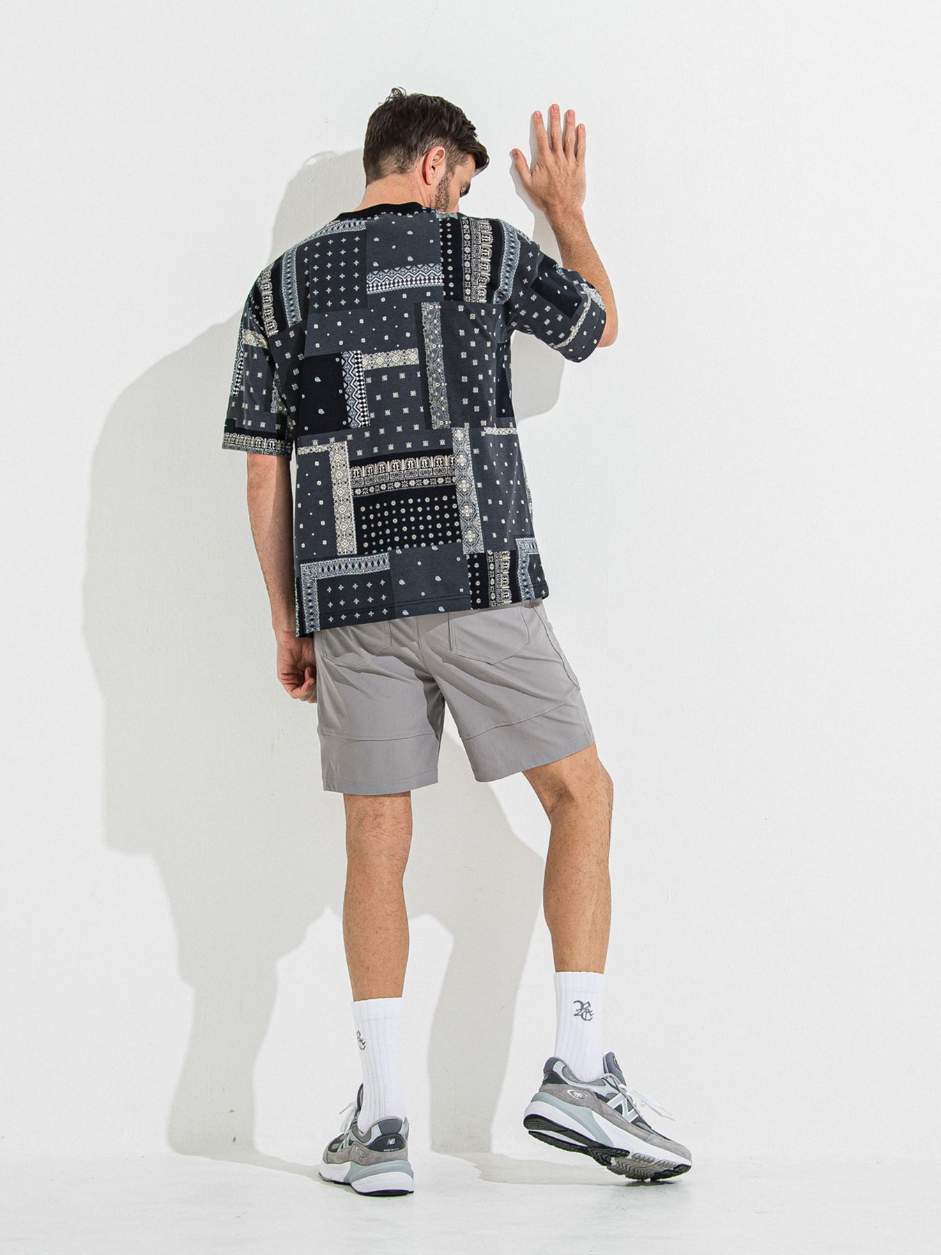 BANDANA OVER TEE / バンダナオーバーサイズTシャツ / ブラック
