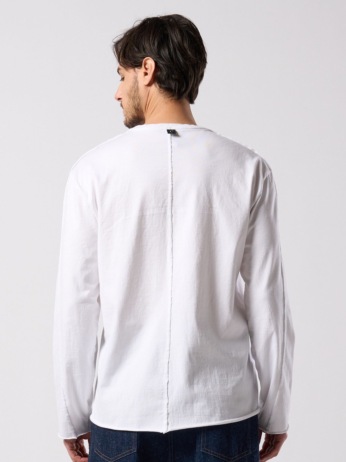 【予約品 4月19日(日) 18時締切】cut-off crew-neck L/S / カットオフ クルーネック ロングスリーブ / ホワイト