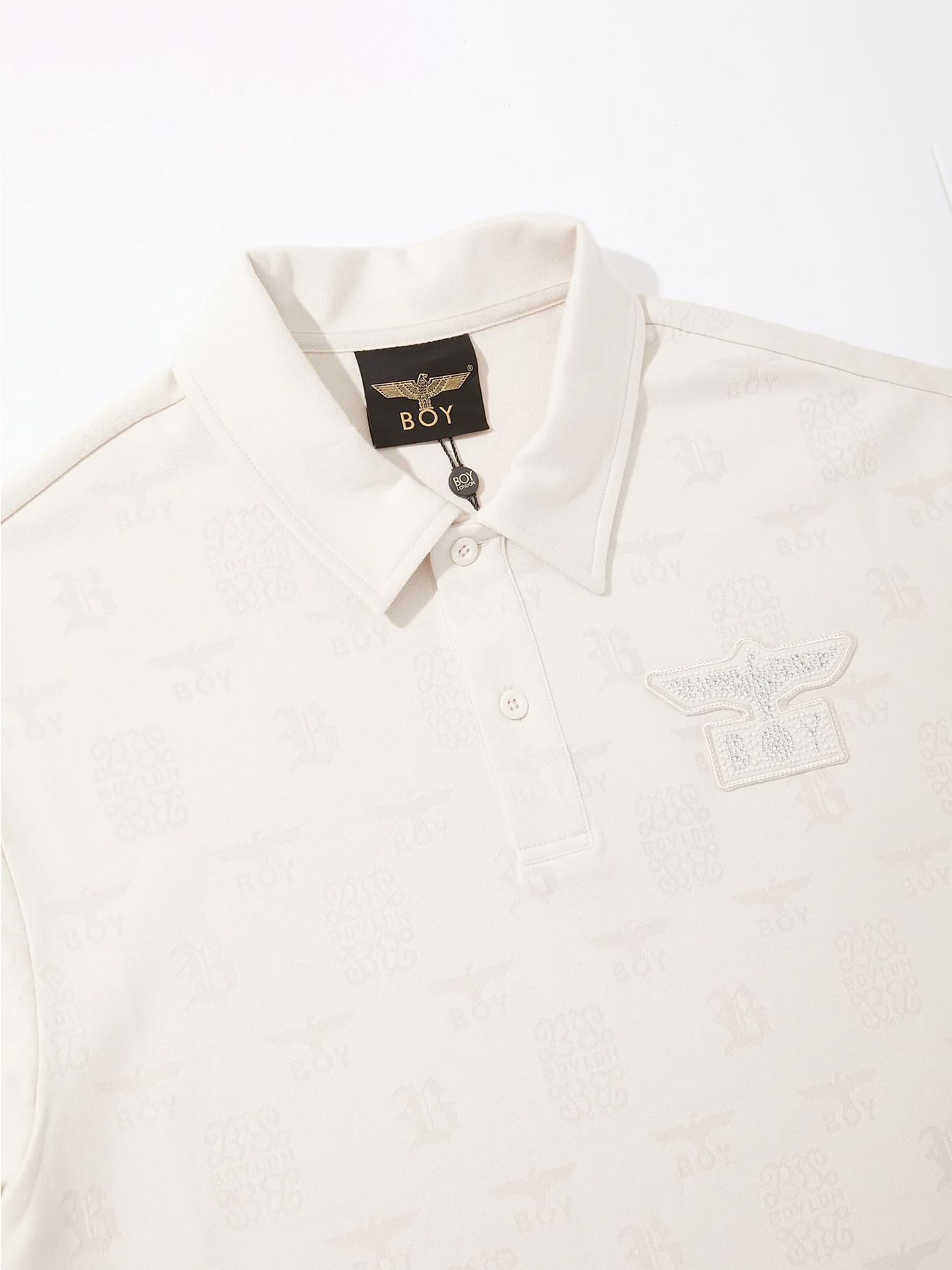 JACQUARD POLO SHIRT / ジャガードポロシャツ / カーキ