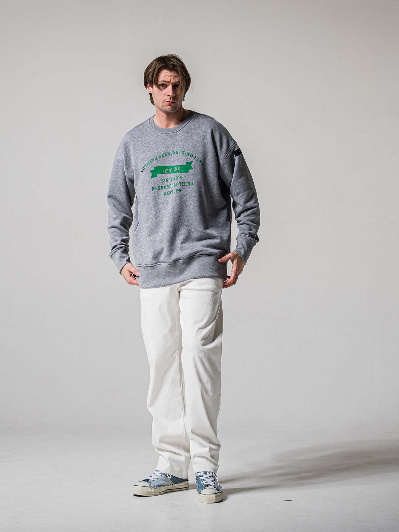 【予約品 11月16日(日) 締切】DENIM JERSEY WIDE PT / デニムジャージ セミワイドシルエット ワンタックイージーパンツ / ホワイト