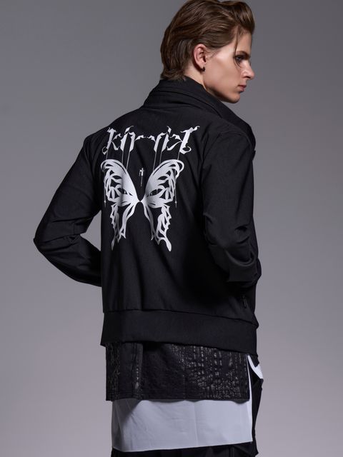 【予約品 1月4日(日) 締切】High Collar Jersey / ハイカラージャージ（プリントあり） / ブラック