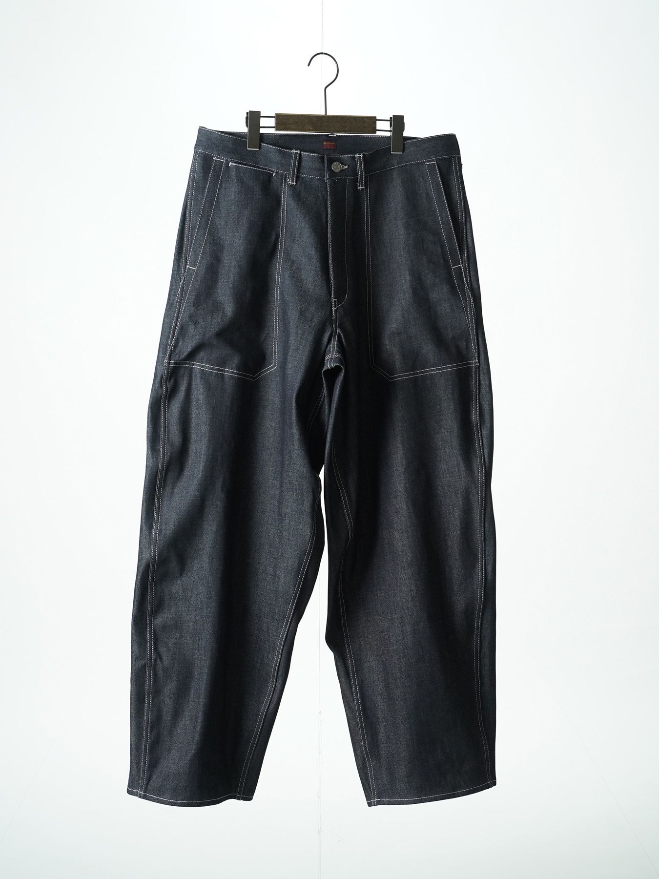 【予約品 5月6日(水) 締切】USN-DENIMTROUSERS / デニムミリタリーパンツ / インディゴ × 生成りステッチ