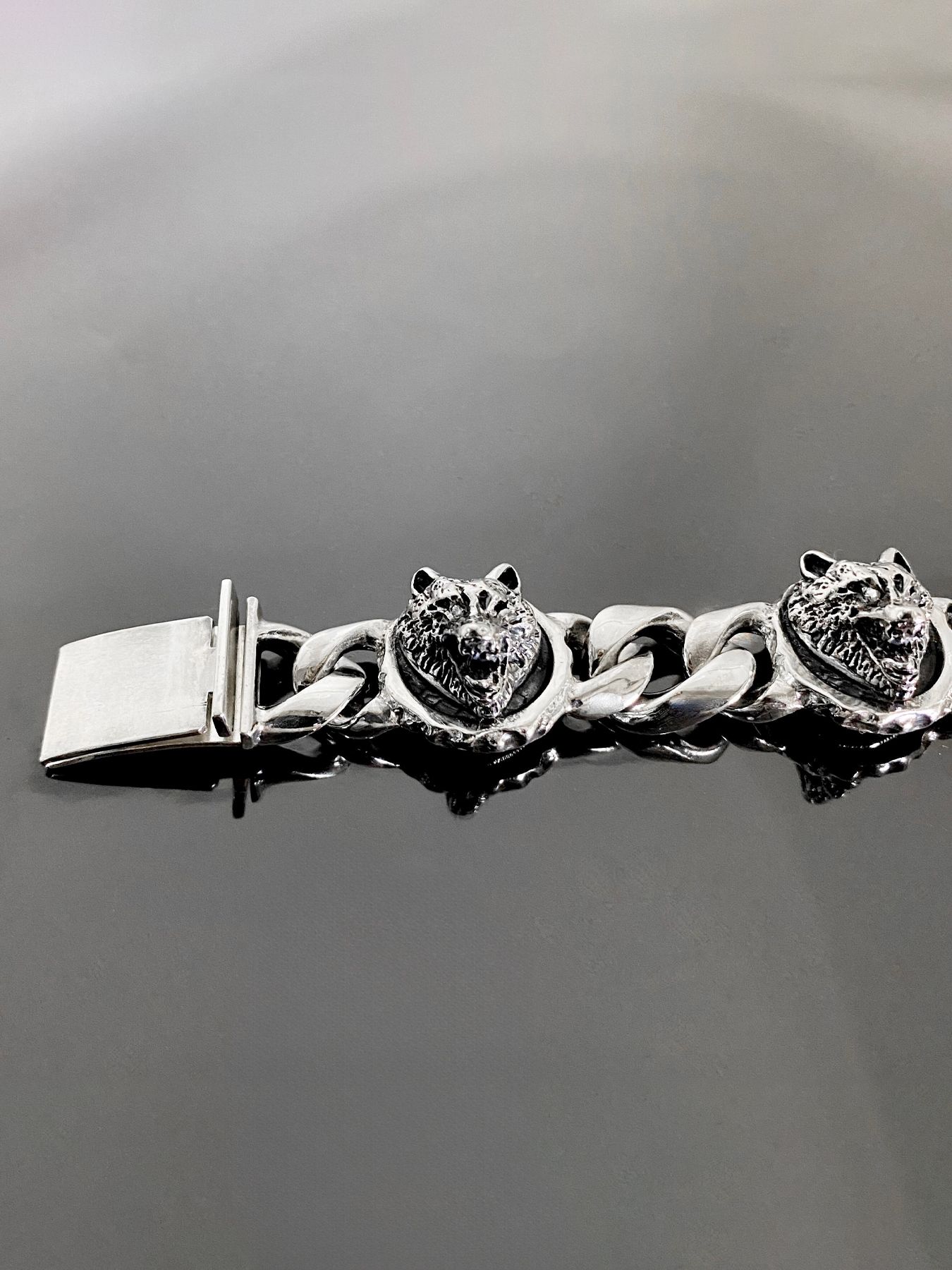 《受注生産》CHAIN BRACELET [WOLVES] with 10 DIAMONDS / ウルヴスチェーンブレスレット・10ダイヤモンドアイズ / 注文から5～10週間後入荷予定