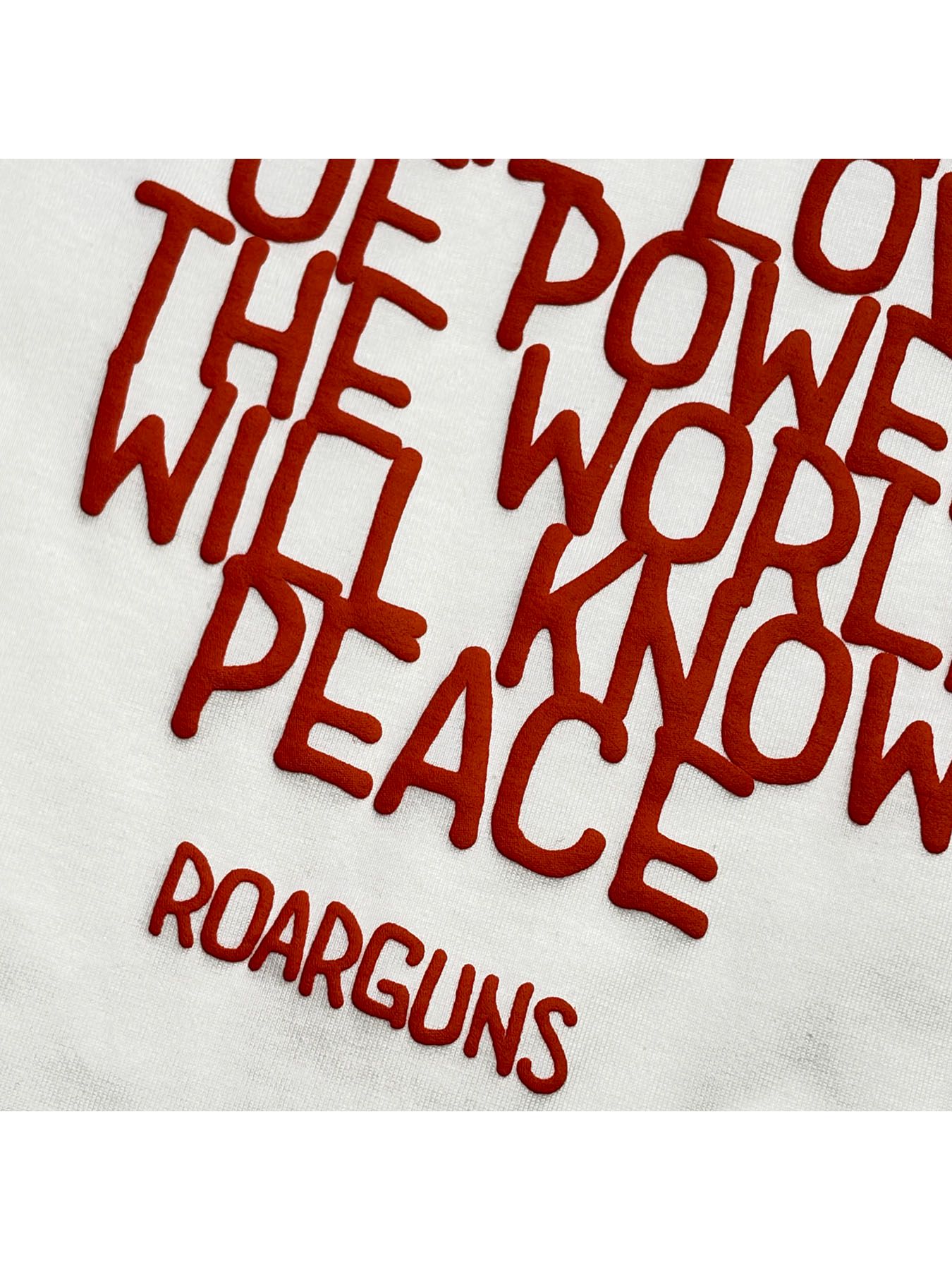 【予約品 3月9日(月) 18:00 締切】ORG/CO S/TEE MESS/SW / メッセージプリント クリスタルクロスガン オーガニックコットン Tシャツ / ホワイト