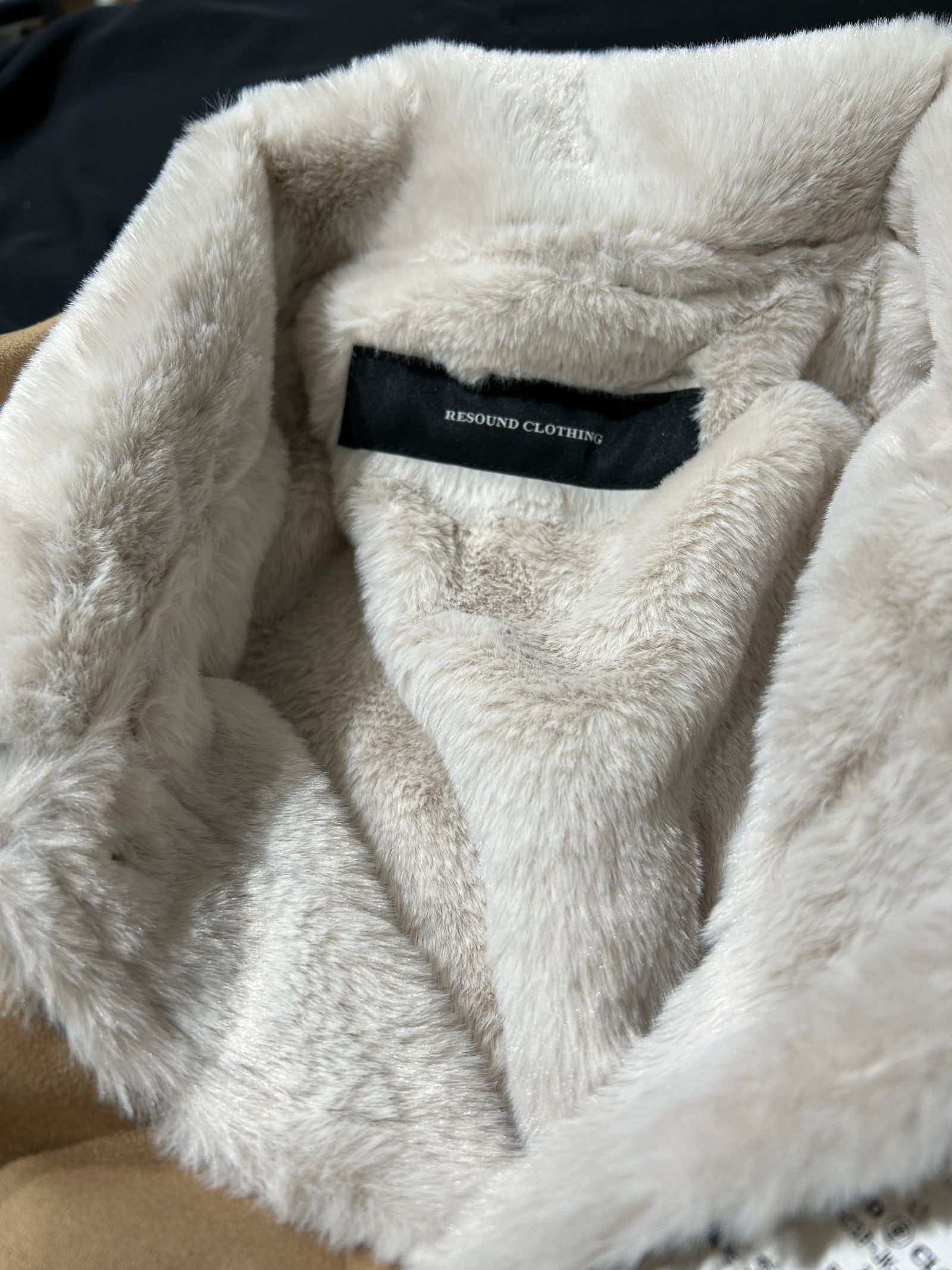 SUEDE FUR CAVER ALL / スウェードファーカバーオール / ベージュブラウン