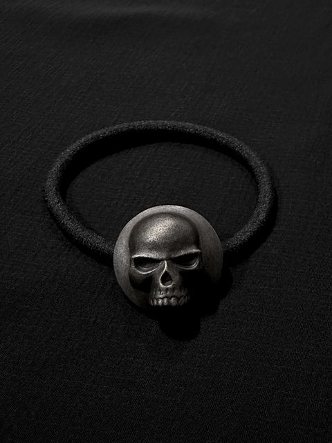 SKULL CONCHO HAIR GUM / スカルコンチョヘアゴム / ブラック
